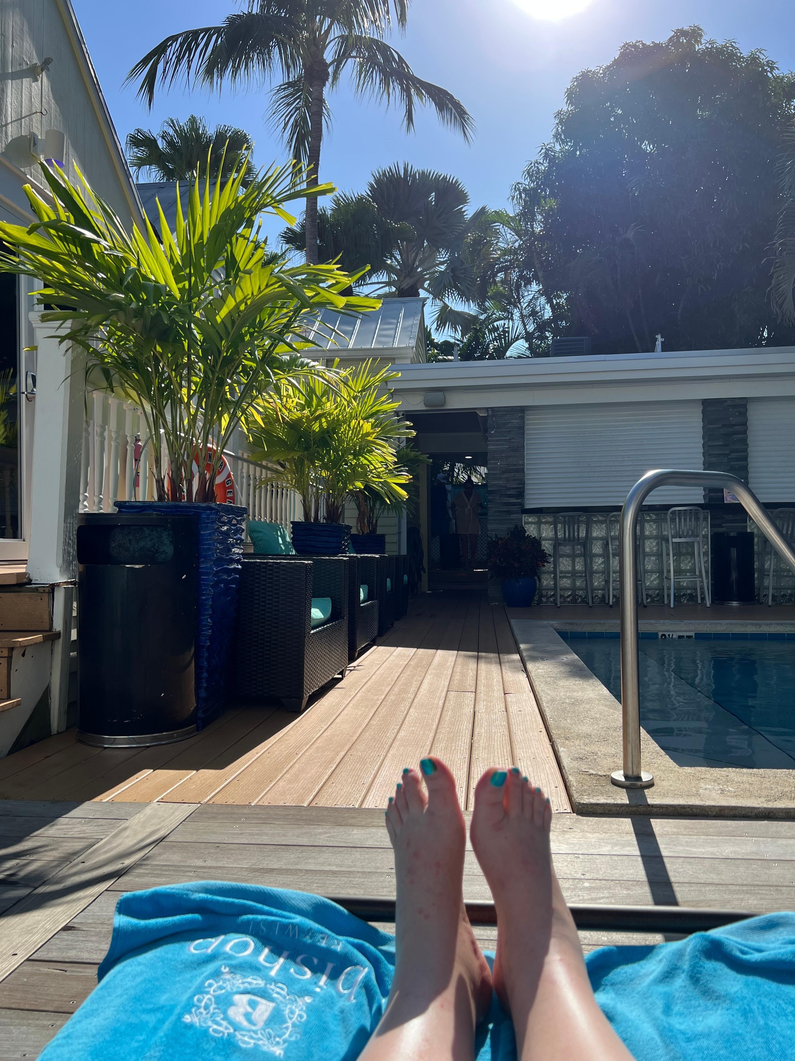 View from my pool chair at Bishop