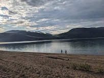 Peaceful enormous beach