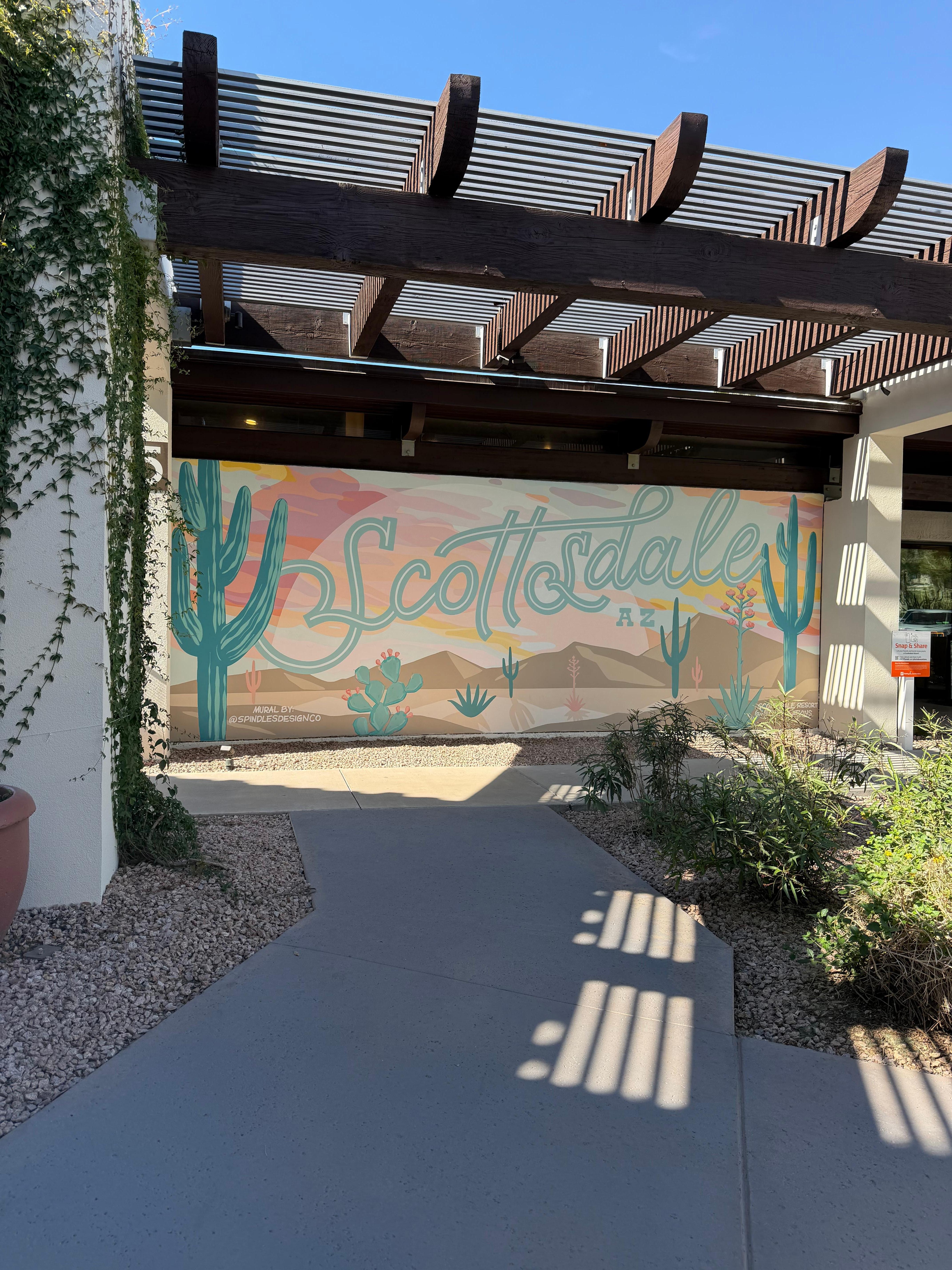 Mural at front entrance 