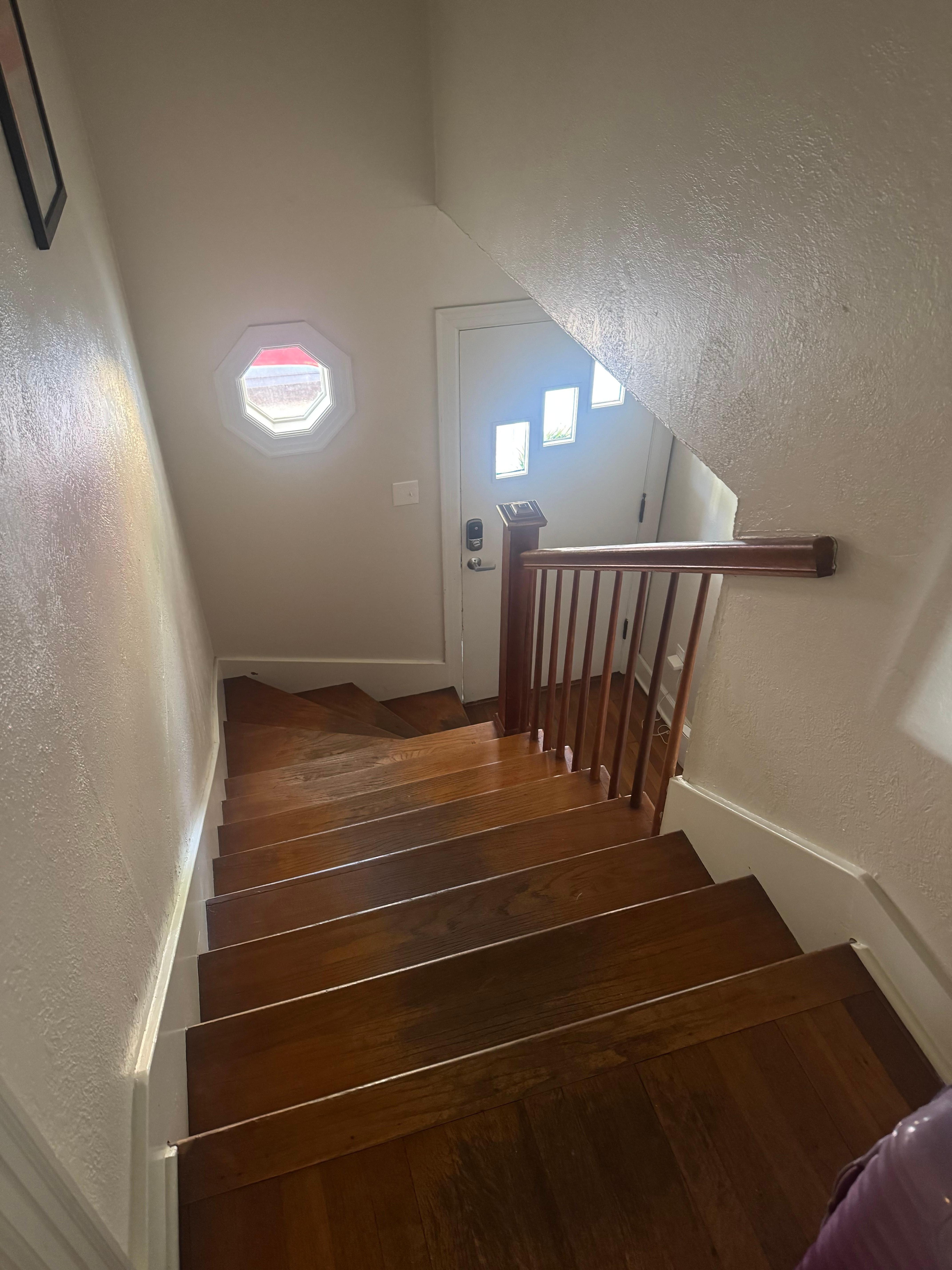 Stairs going up to Loft unit 