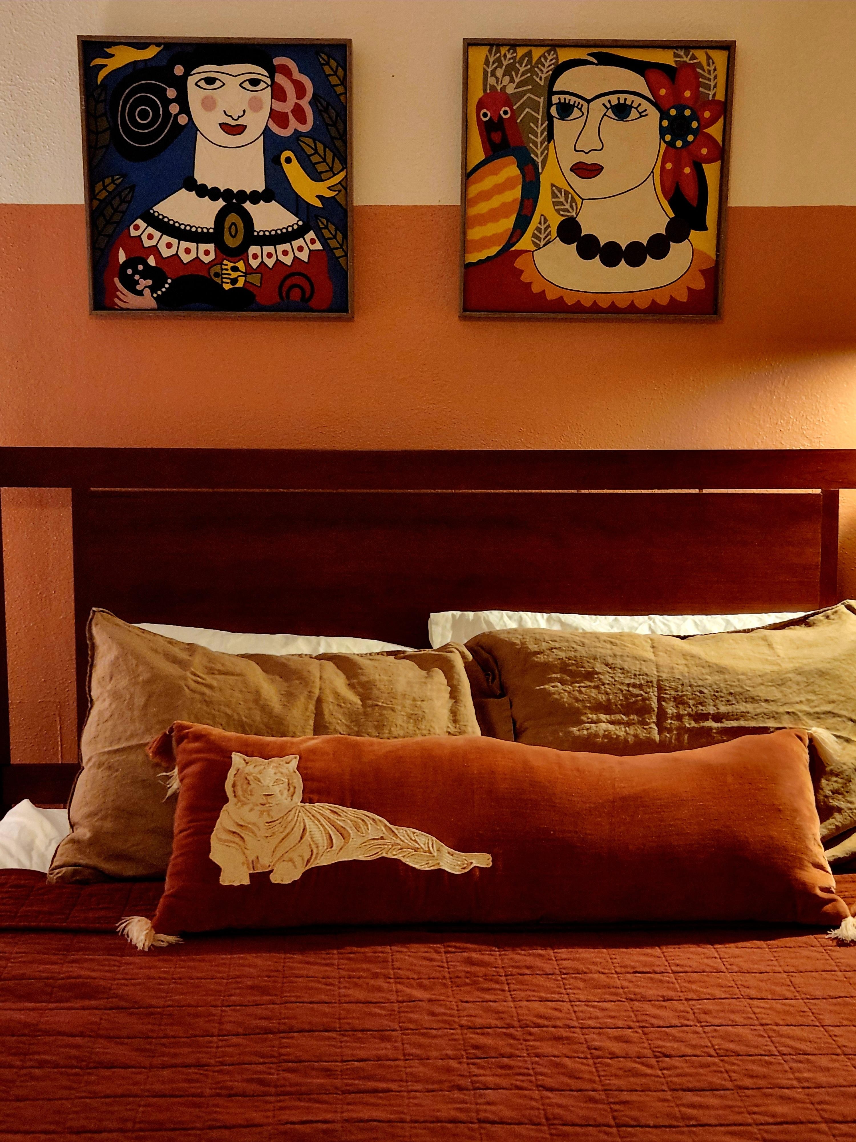 How cute is this? We claimed this room because of it.