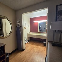 Bright clean restroom
