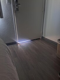 Door wasn't properly sealed leaving a gap when closed