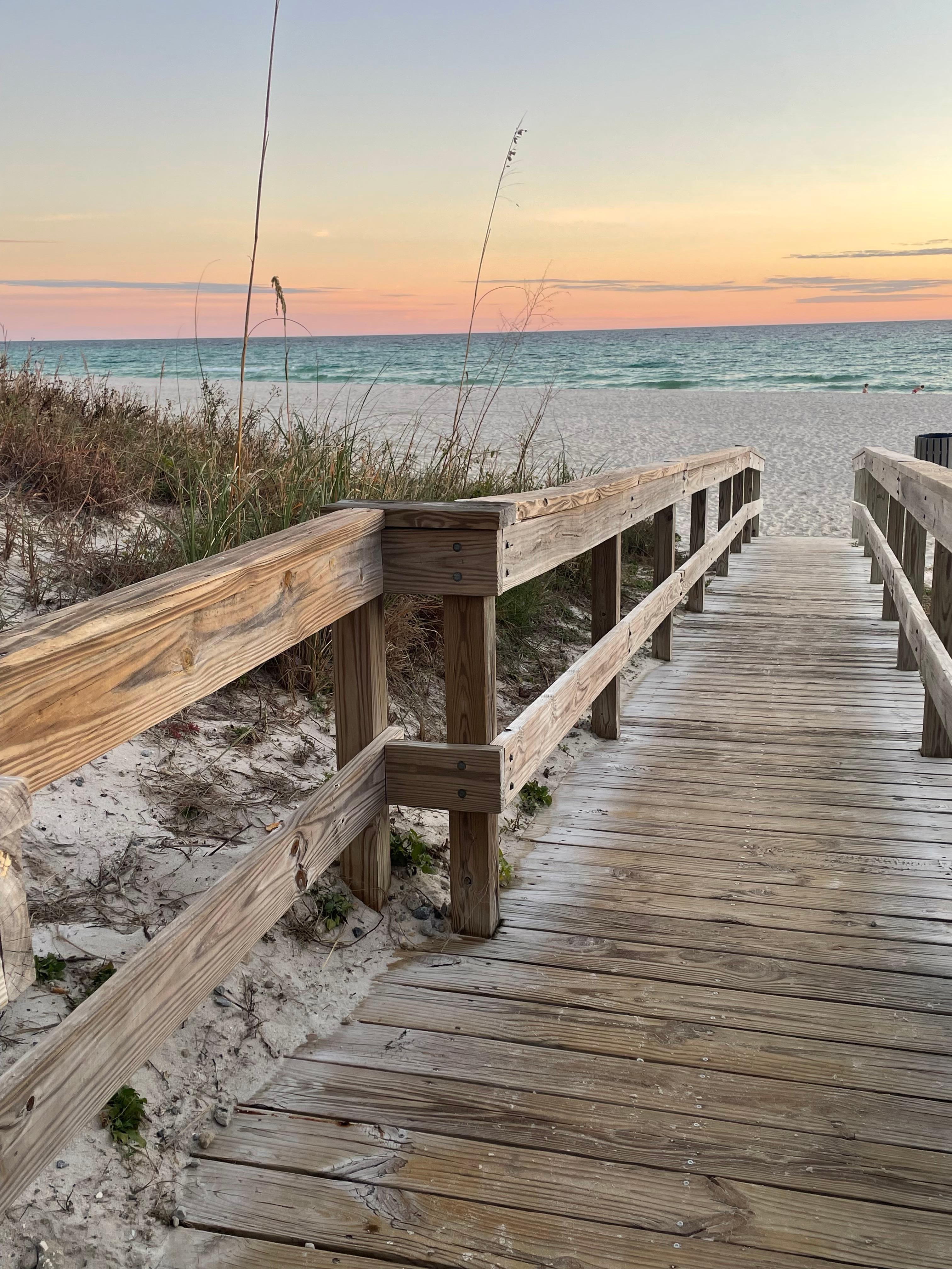 Short walk from pool to beach