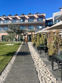 Path in front of restaurant