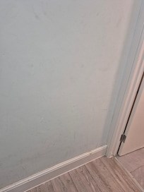 Dirty wall by bathroom