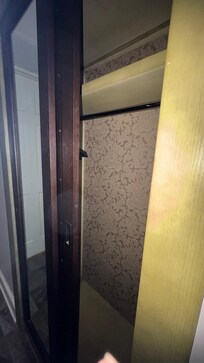 The closet lights come on when you open the doors. Small but adequate.