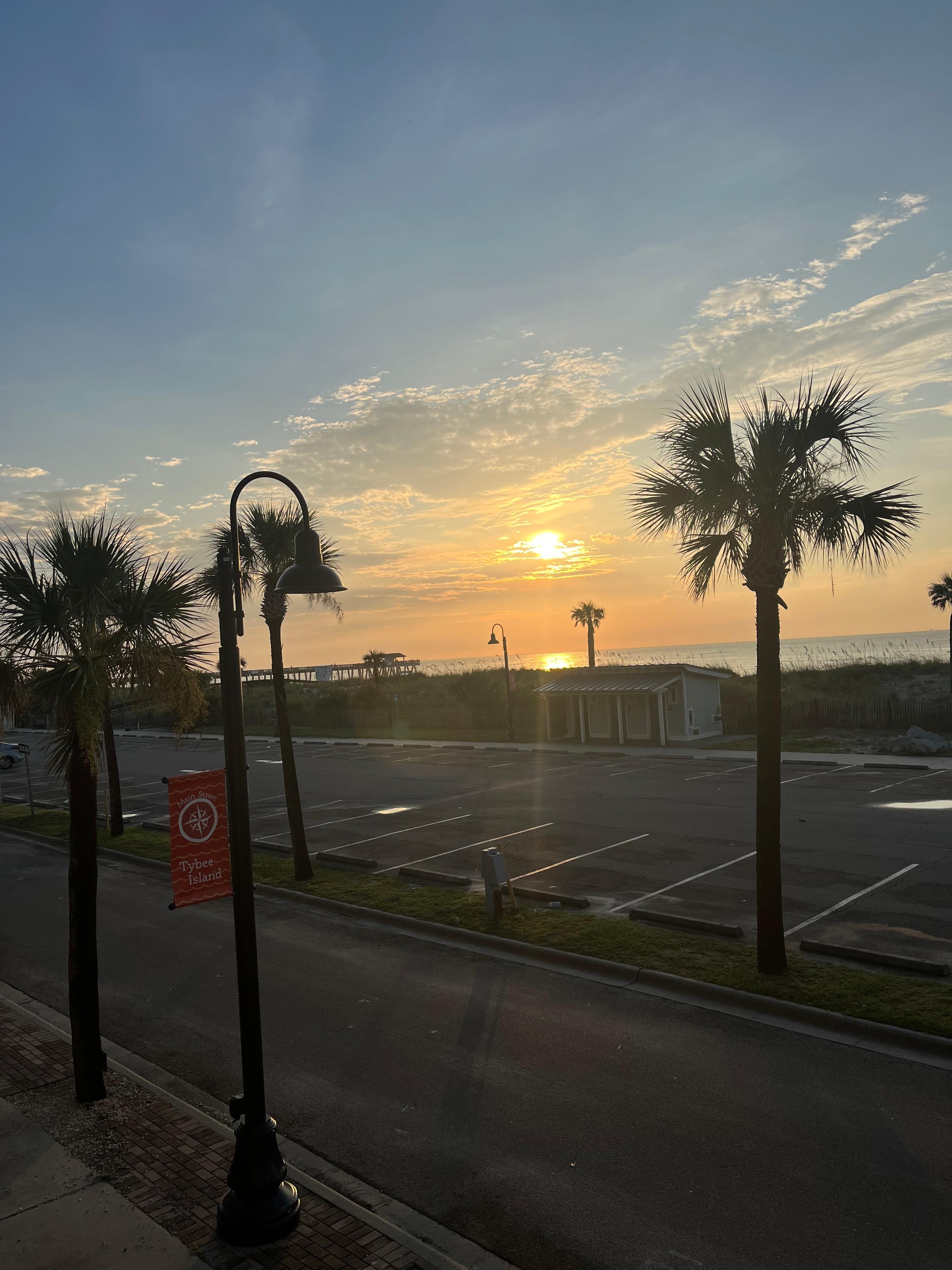 Morning view of pier