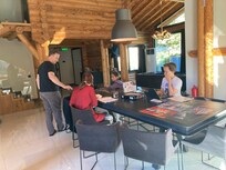 Dining area and huge kitchen