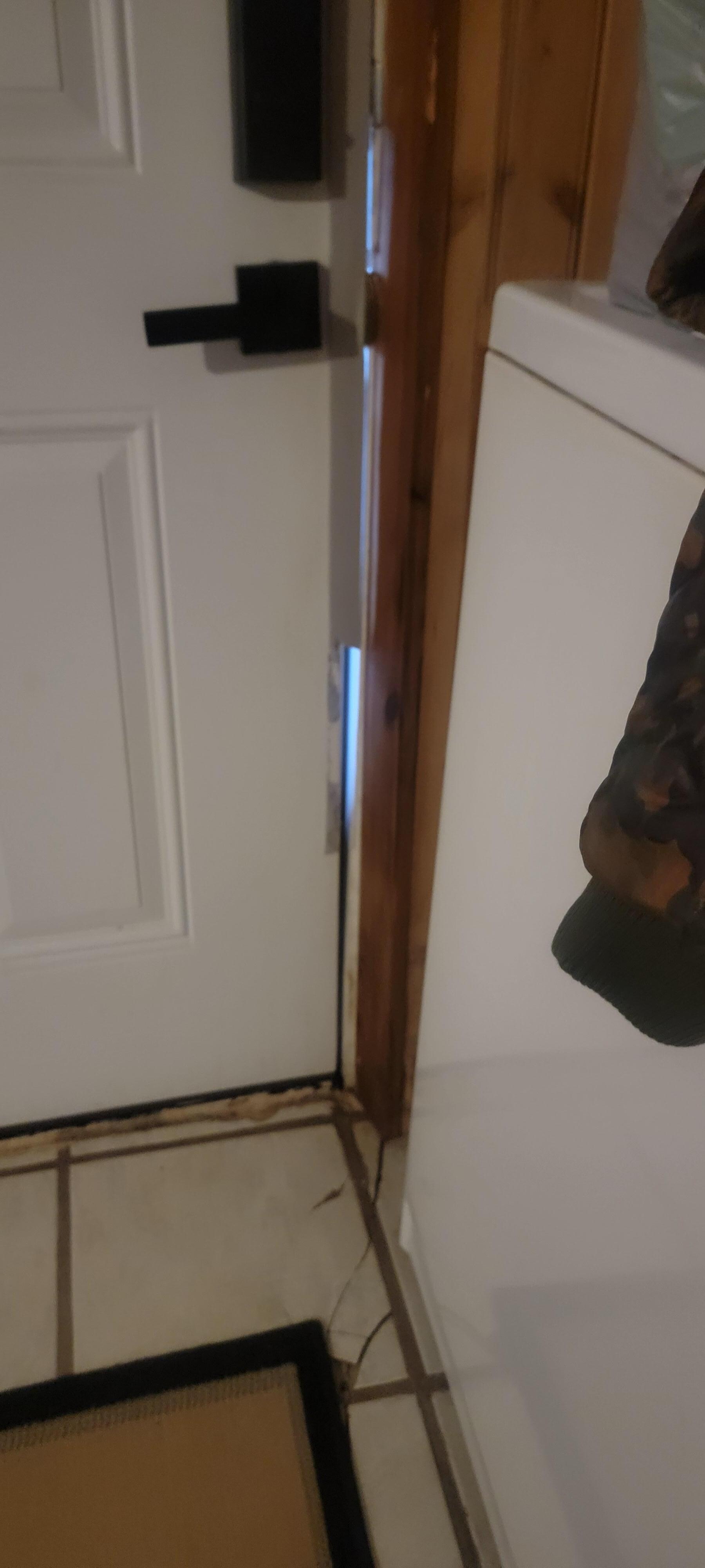 Notice the gaps in the door jams