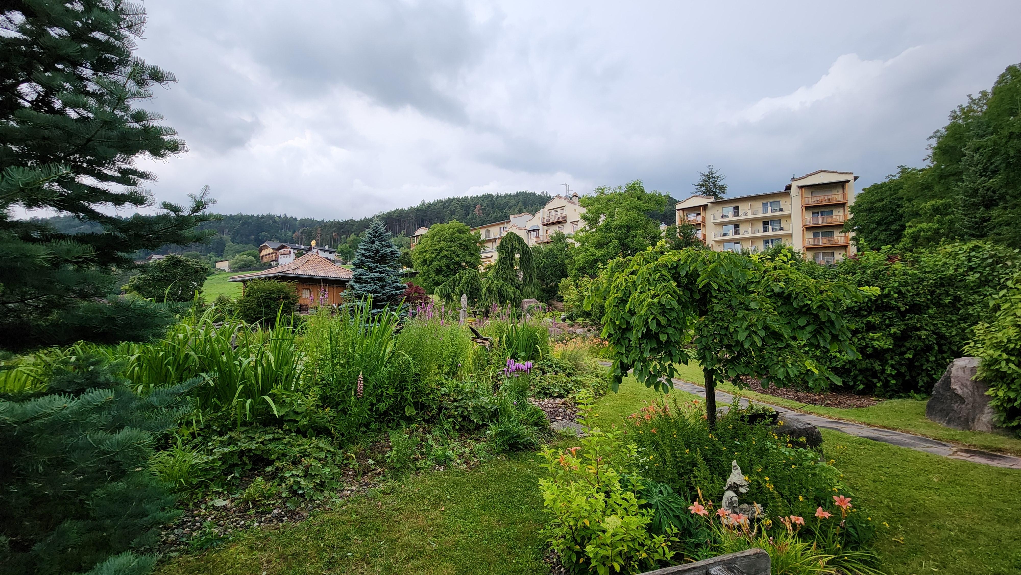 View from garden towards hotel