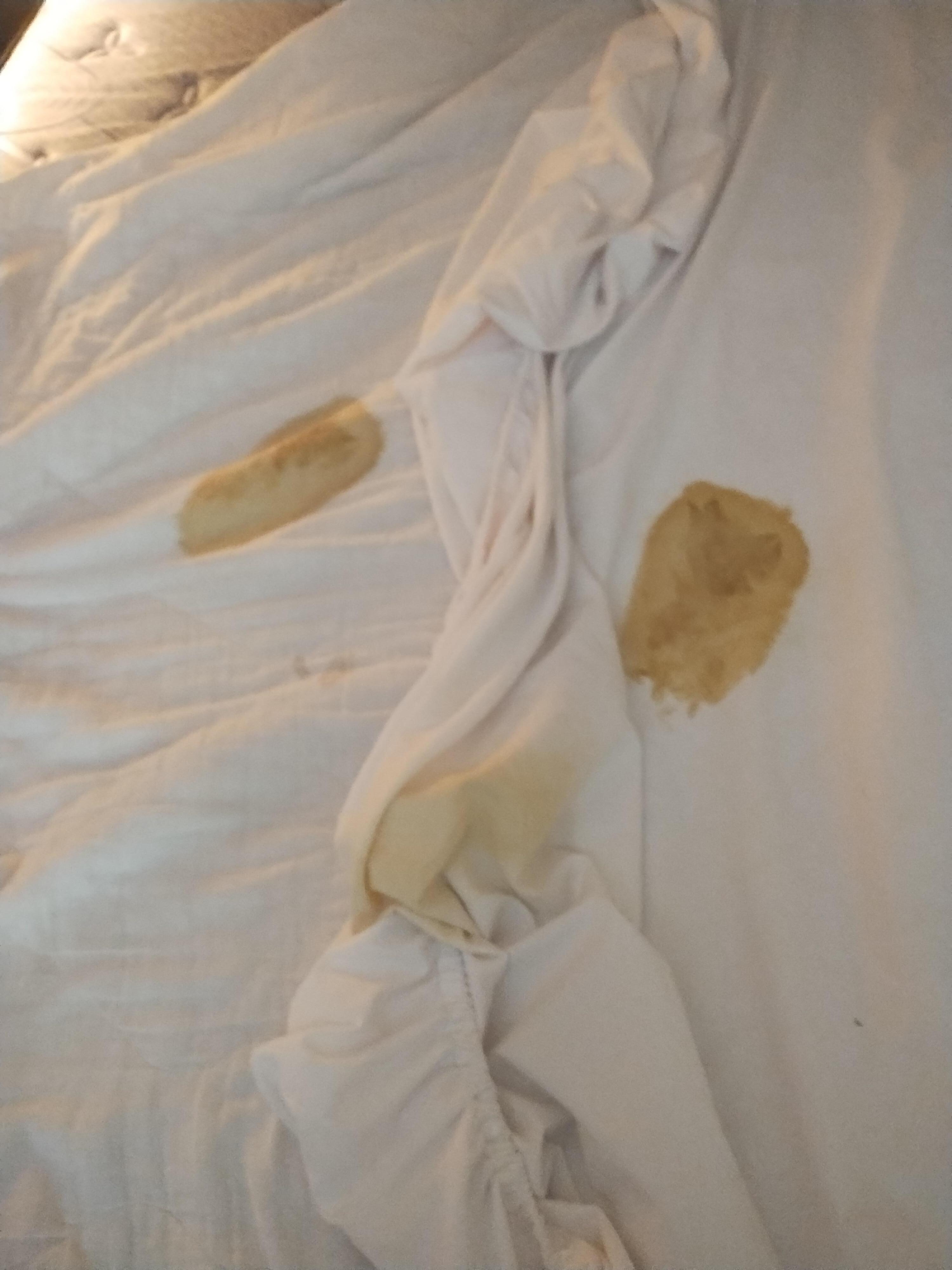 Stained bedding