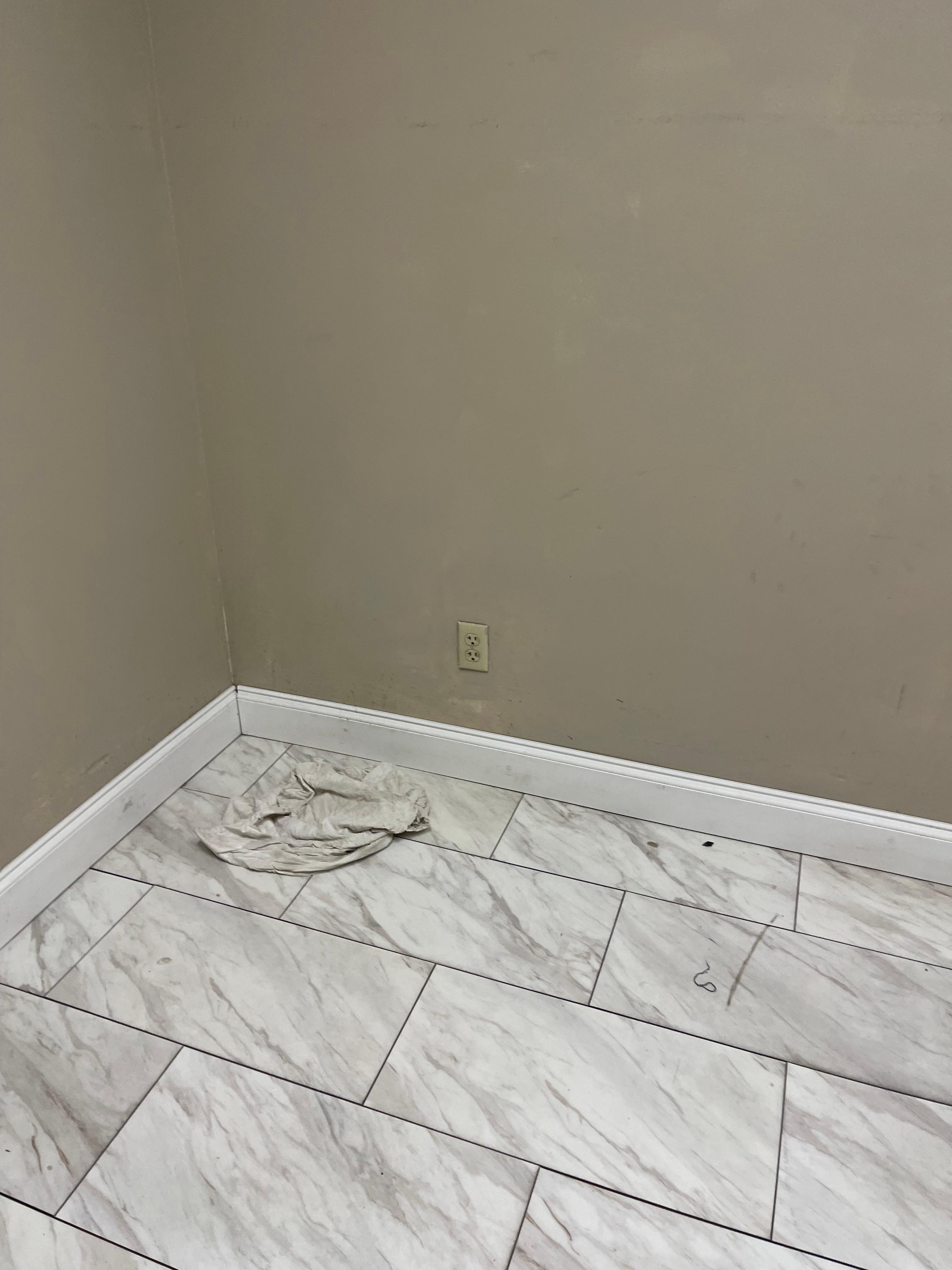 The towel that was still on the floor the next morning.
