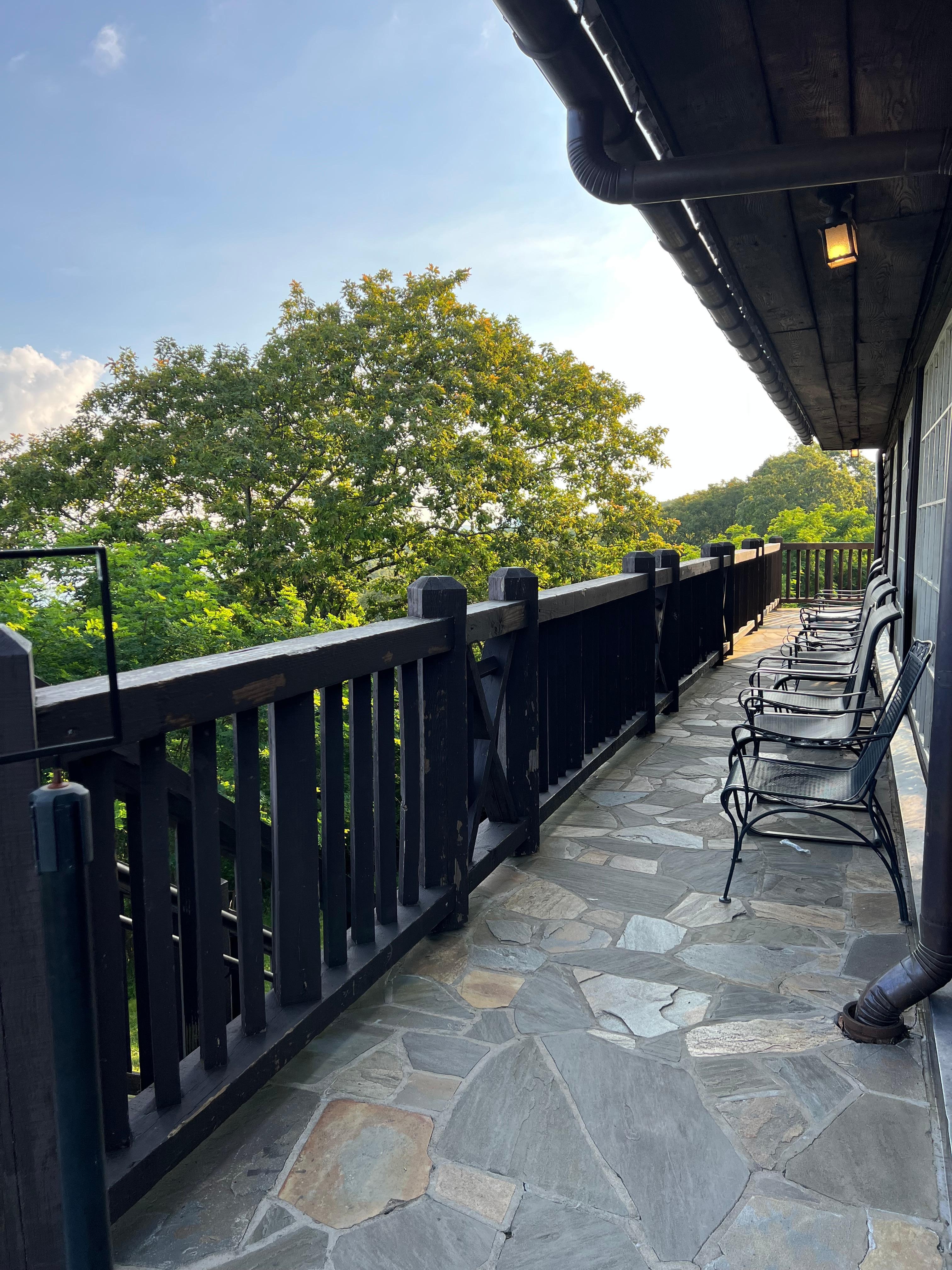 Patio off common room. 