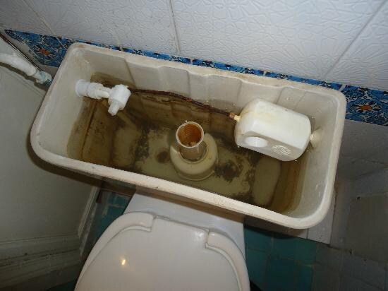 clogged toilet