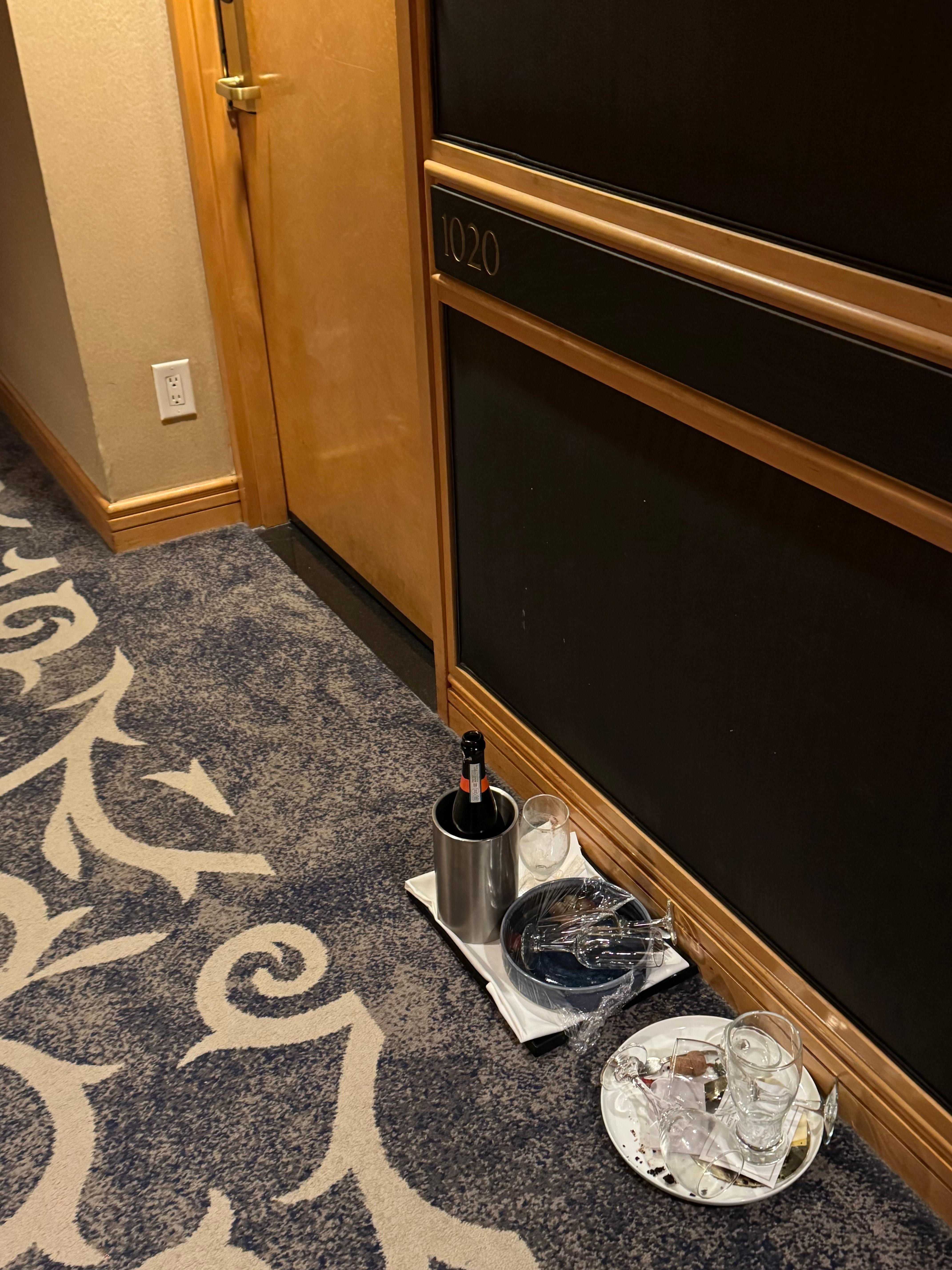 This was across the hall from us when we checked in and still there the next day at checkout.  