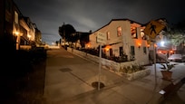 The terrace at night
