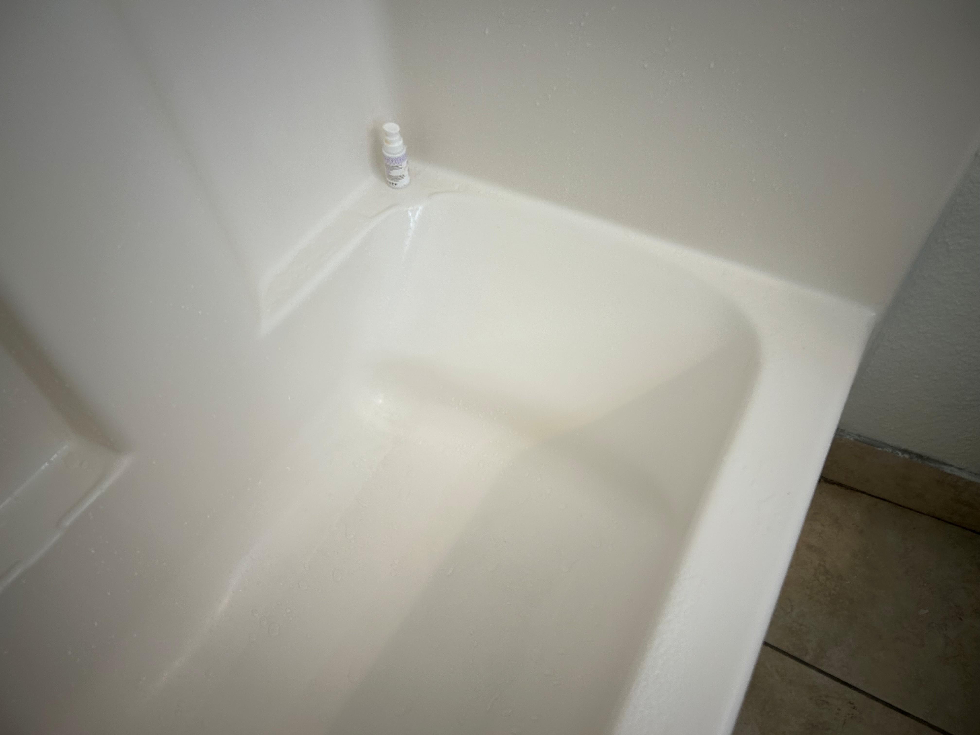 Dirt all around the tub