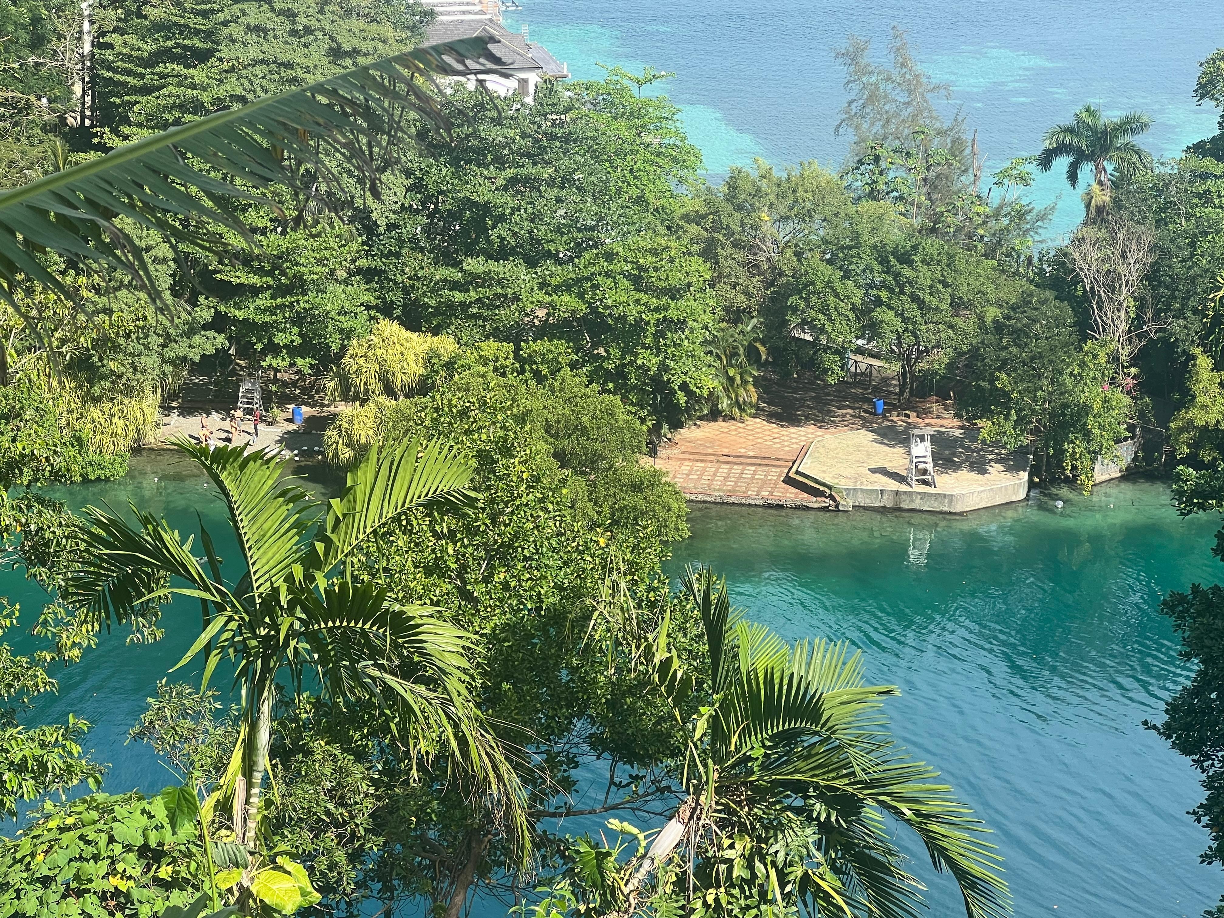 View from the pool area