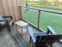 Deck overlooking the vineyard