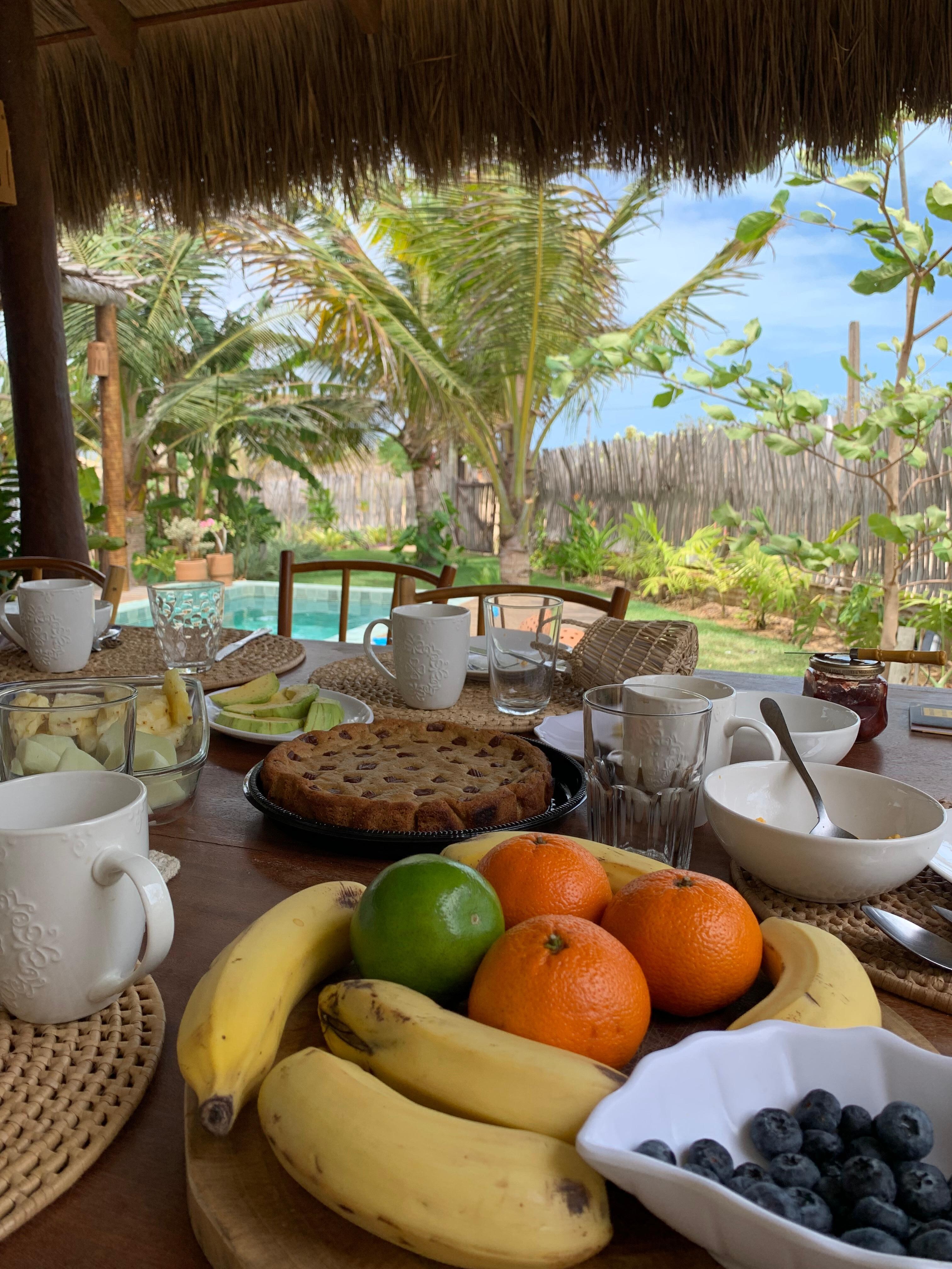 Delicia de café da manhã na casa Koa