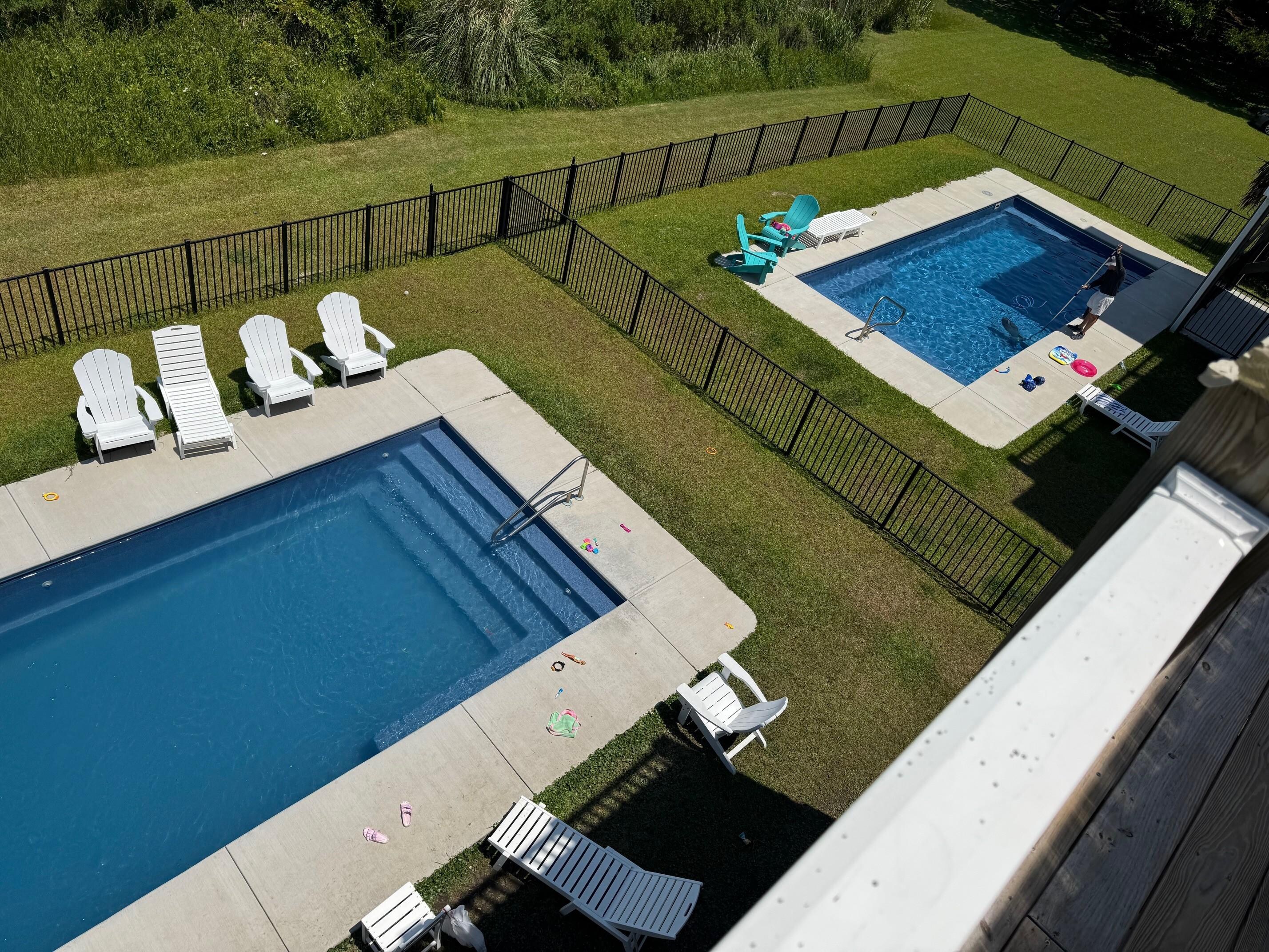 Pool several hours after new filter.