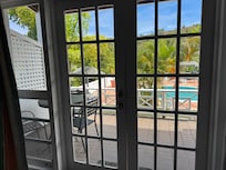 View of patio from inside