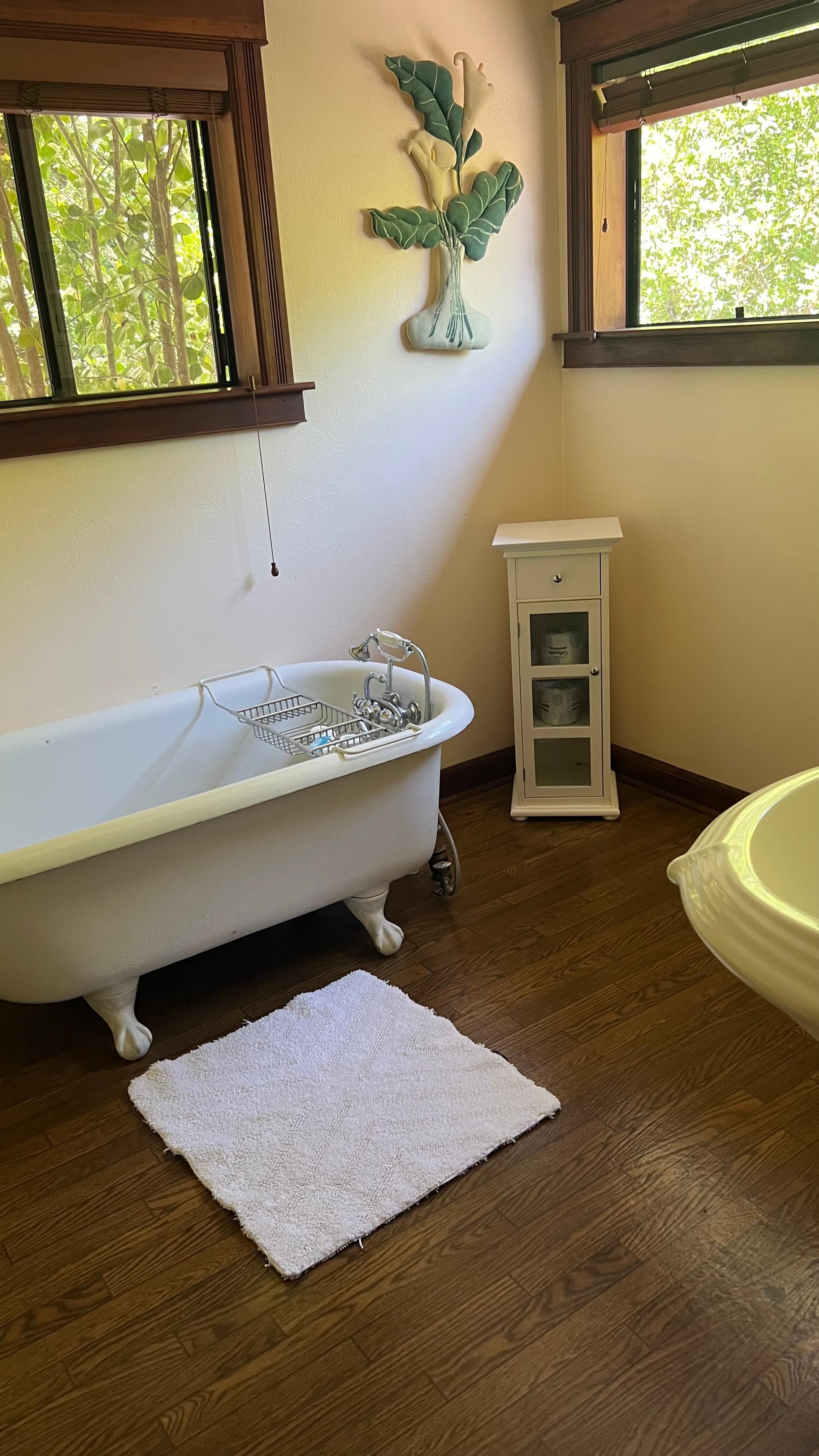 This is the master bath.  The other bathroom has a shower available.