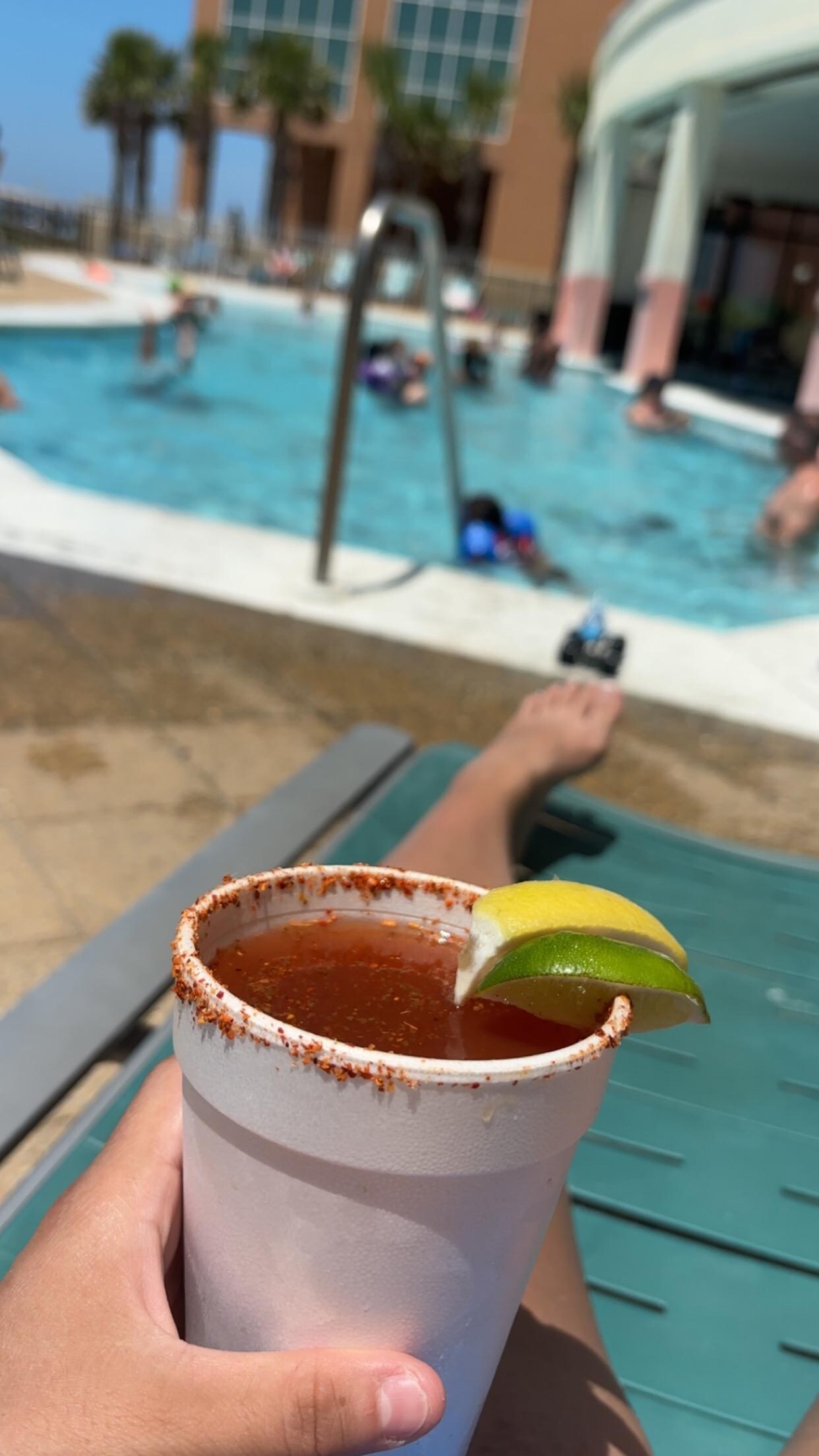 Drink from the bar and pool