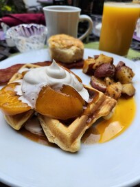 One of the morning's breakfast options