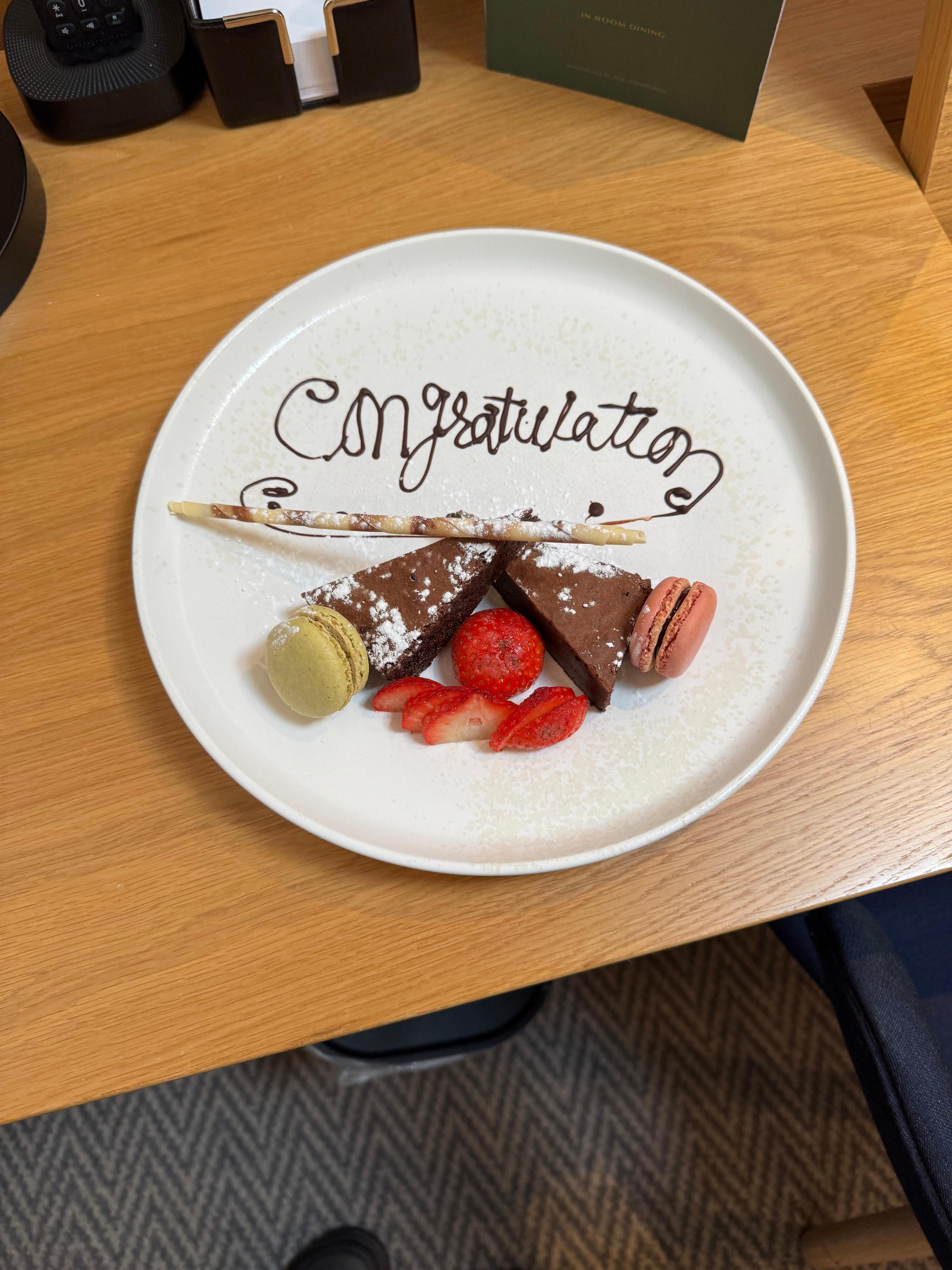 The welcome gift we got!, it was the most delicious brownie ever!