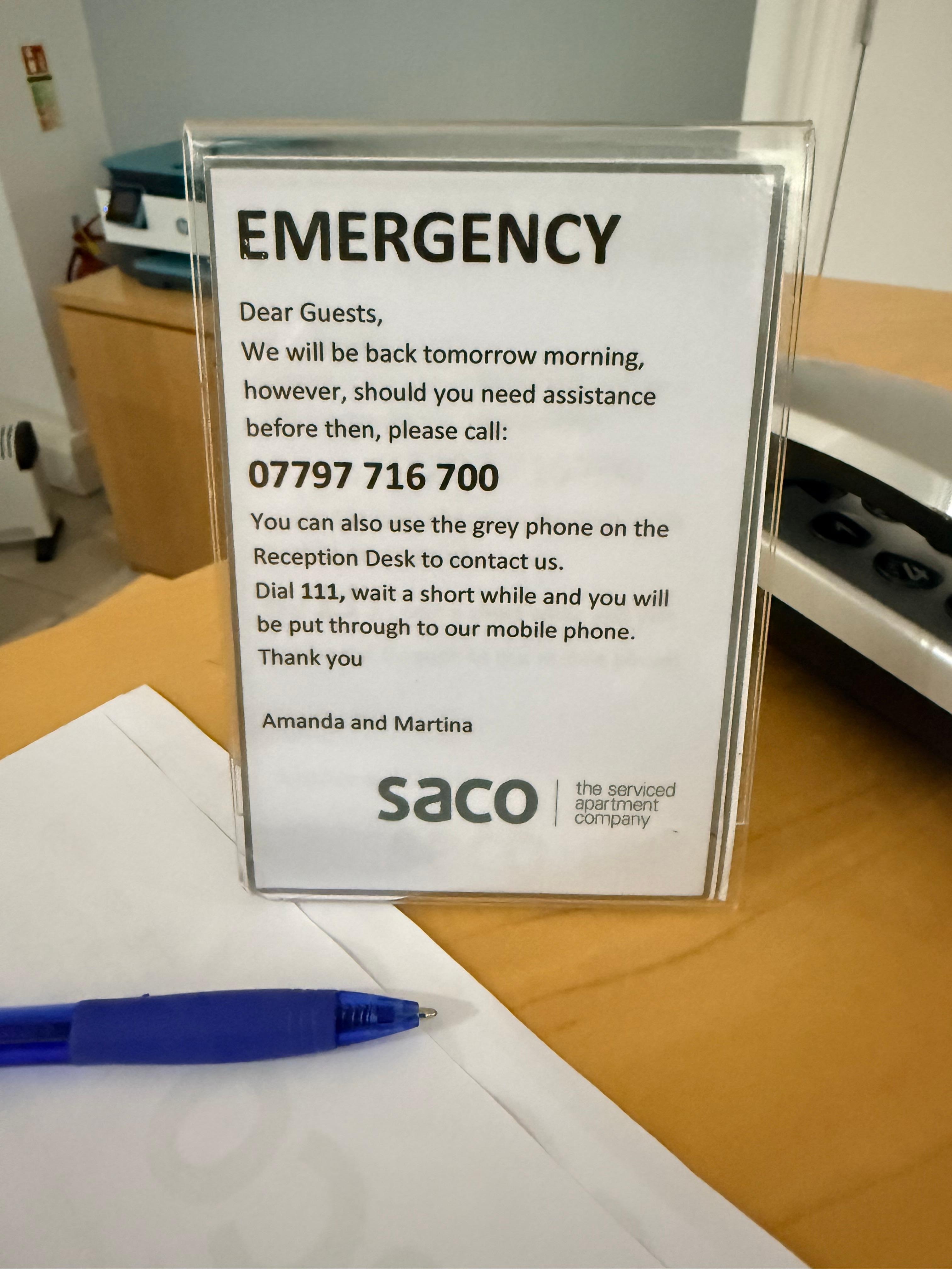 A phone number rarely being picked up. 