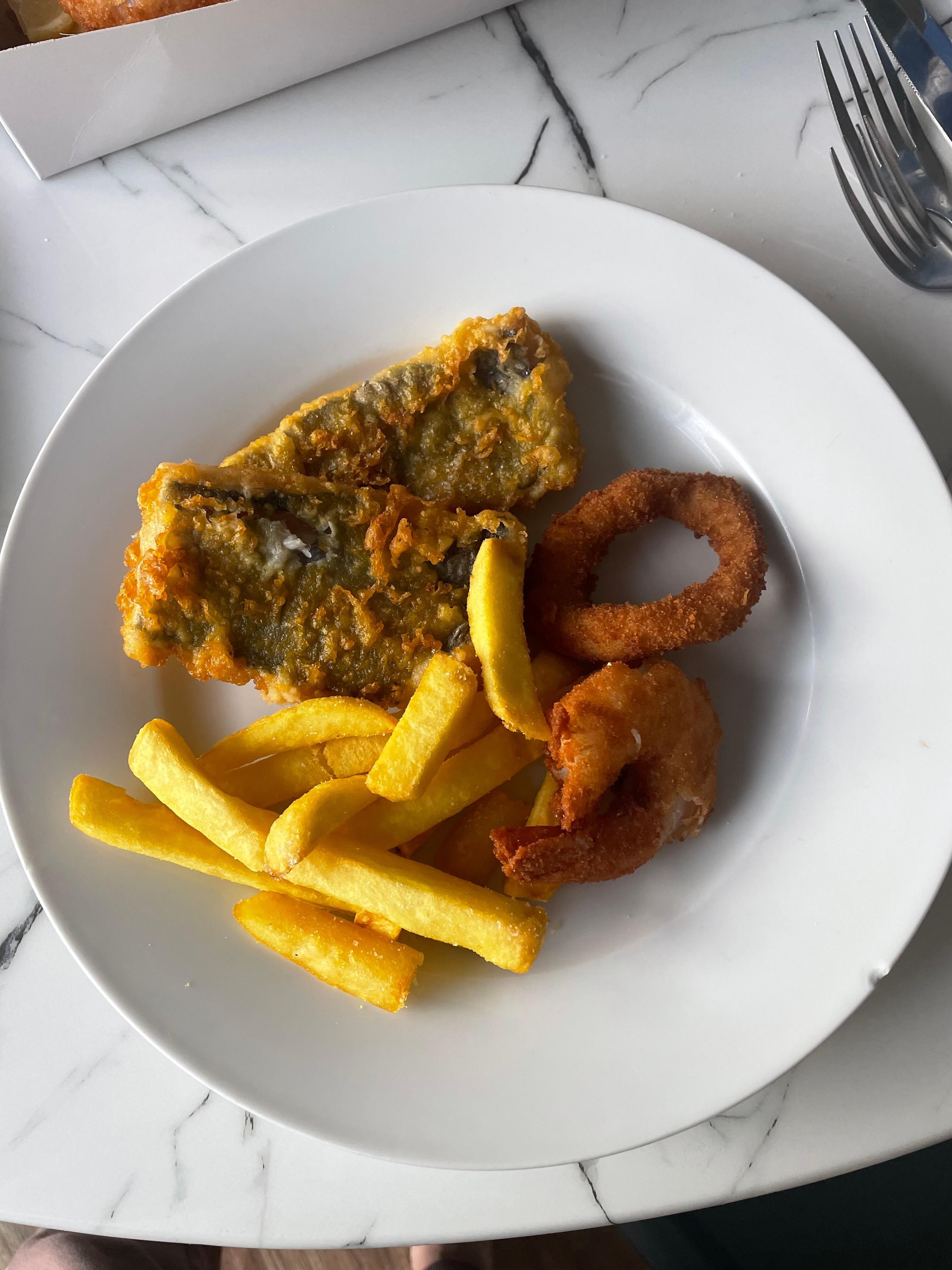 The best fish and chips from Fishpen  Takeaway. 