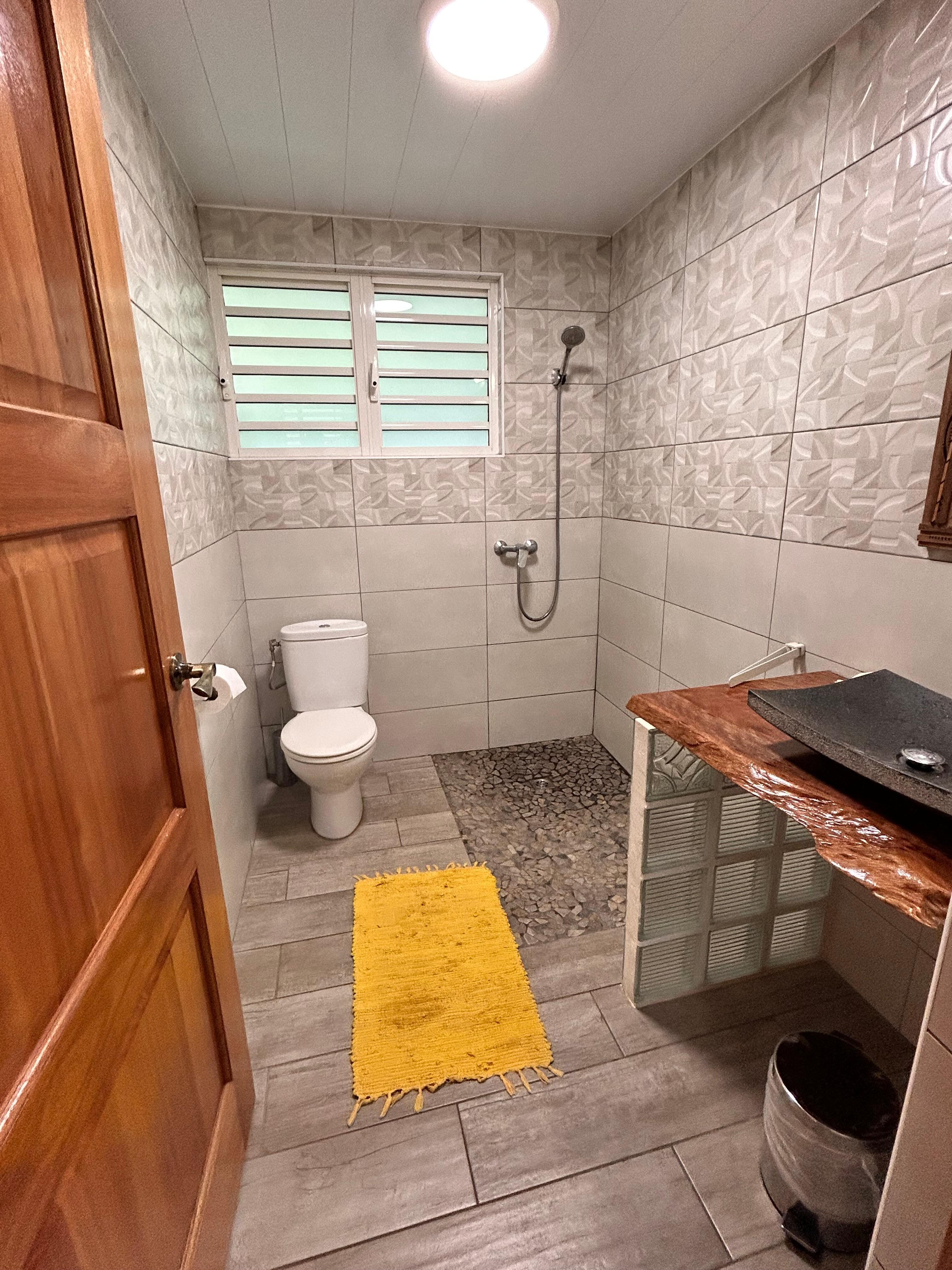 Taken from the clothes hanging area