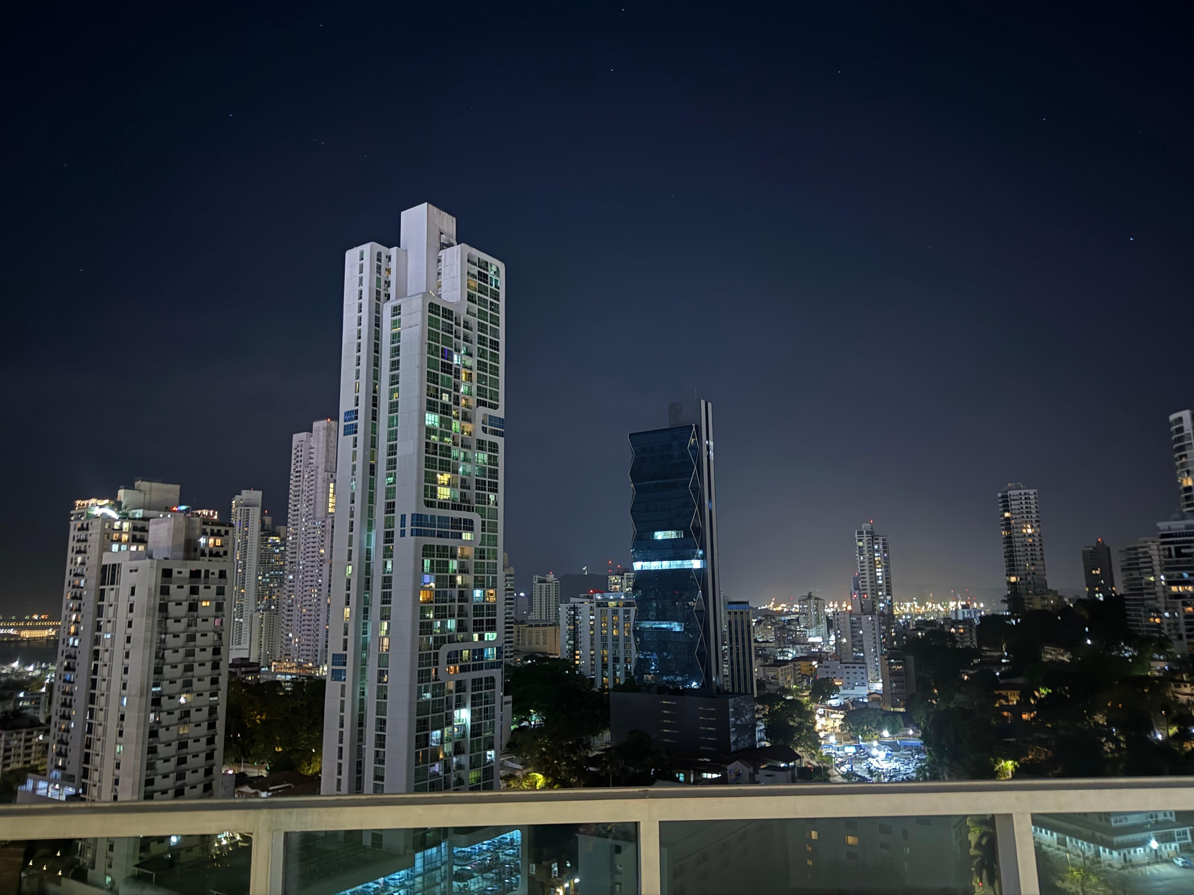 This is the view from the tiny little pool area that they had on the roof