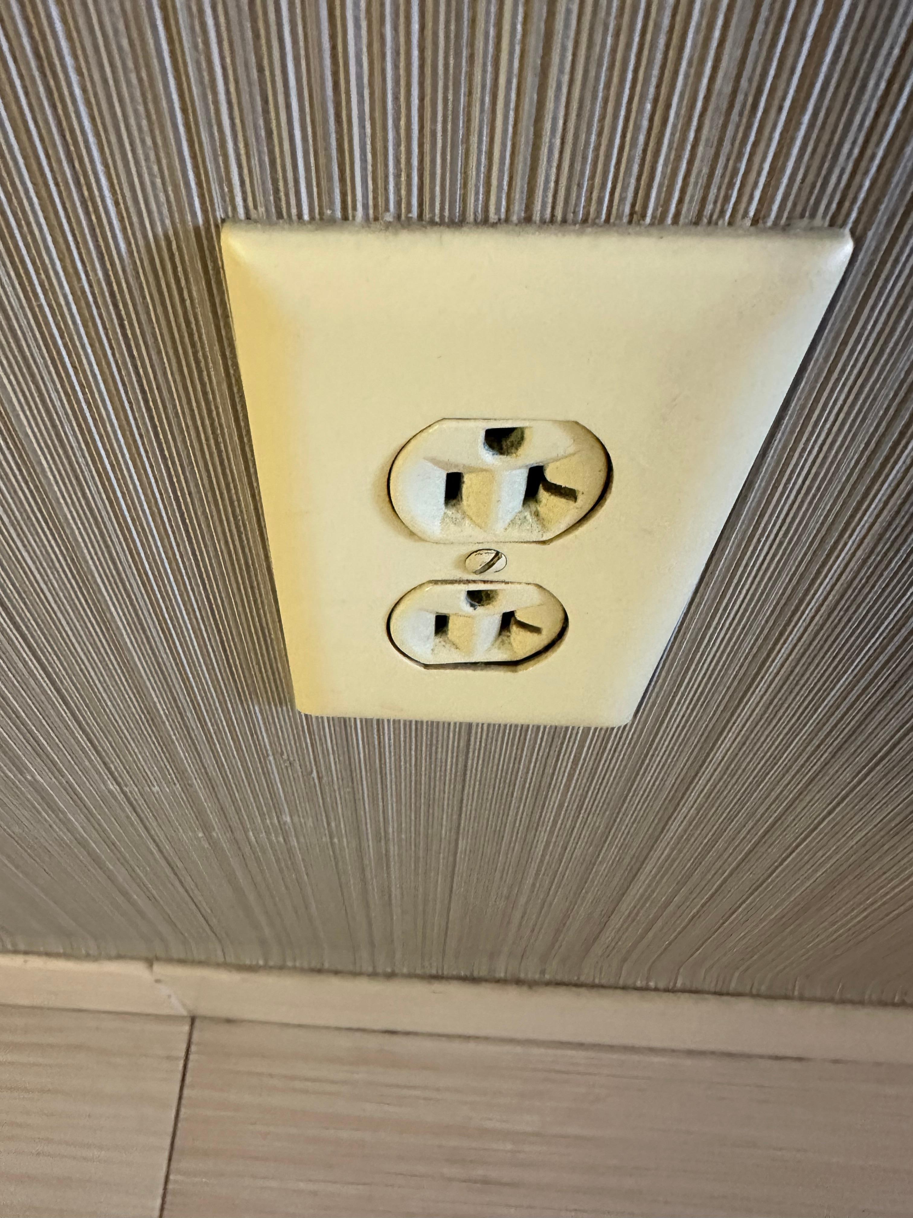 All of our outlets were upside down, sign of lazy craftsmanship or someone not knowing what they are doing…