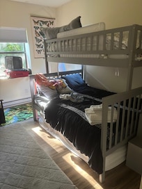 Downstairs bunk room.