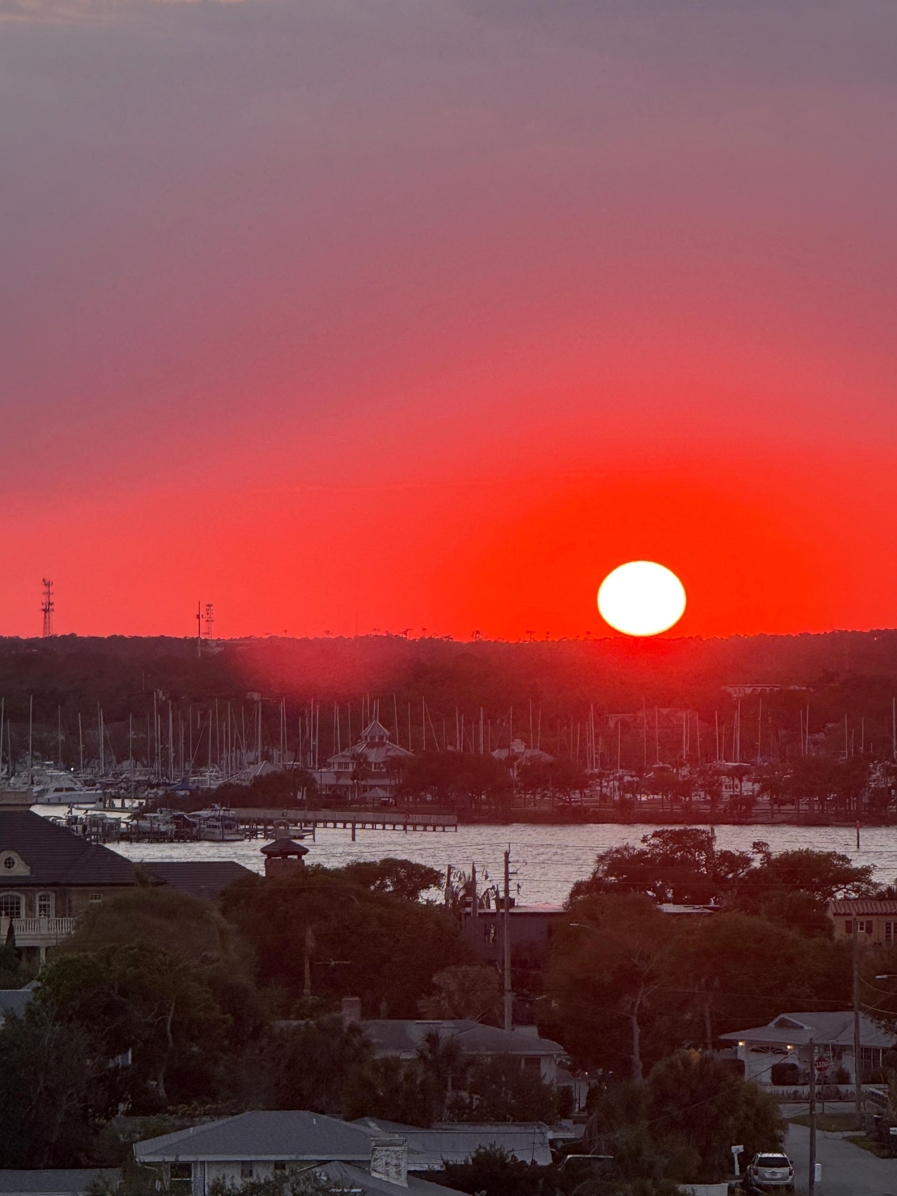 Sunset from the huge balcony 