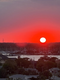 Sunset from the huge balcony
