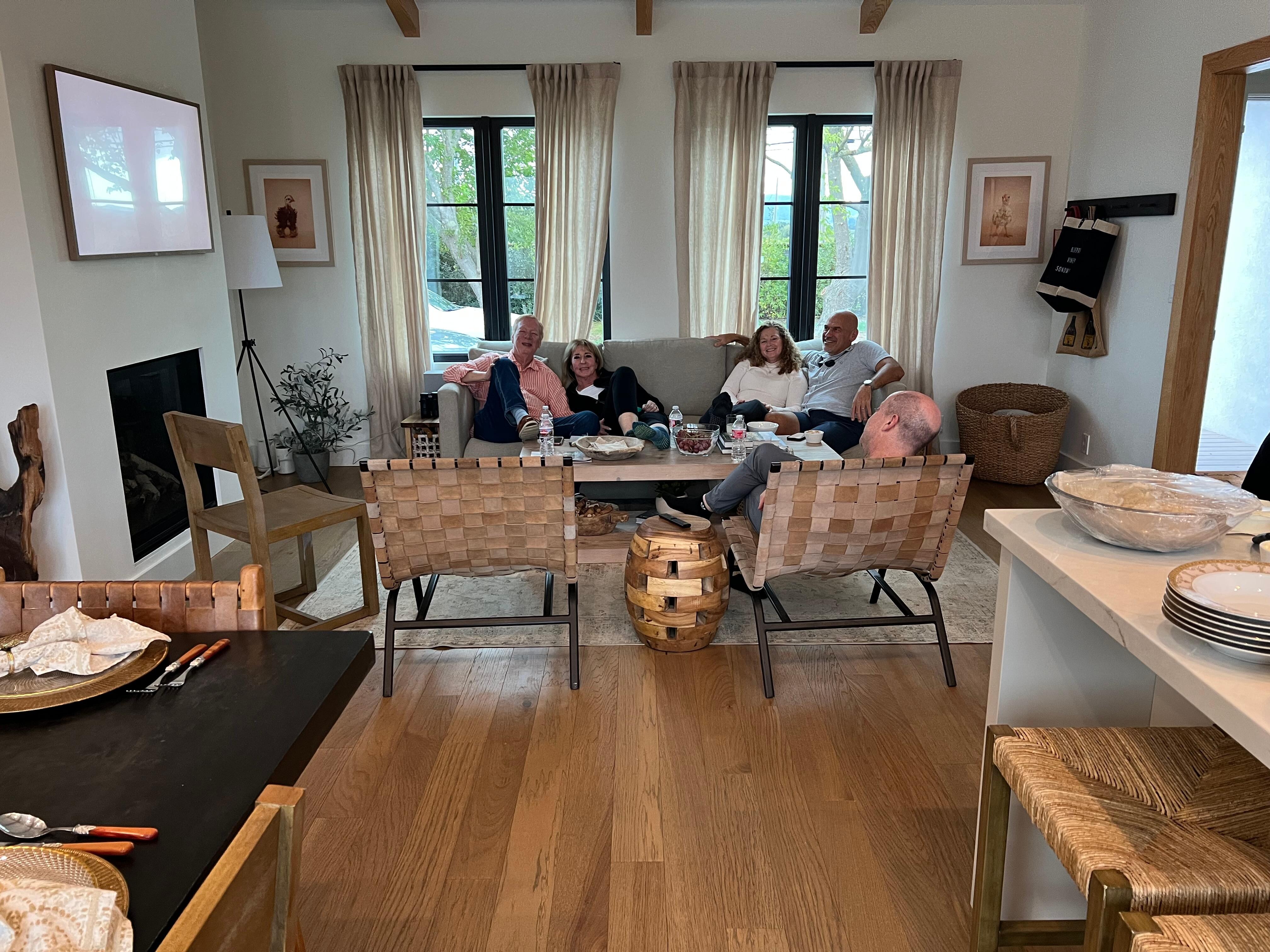 Football of course. View of sitting area 