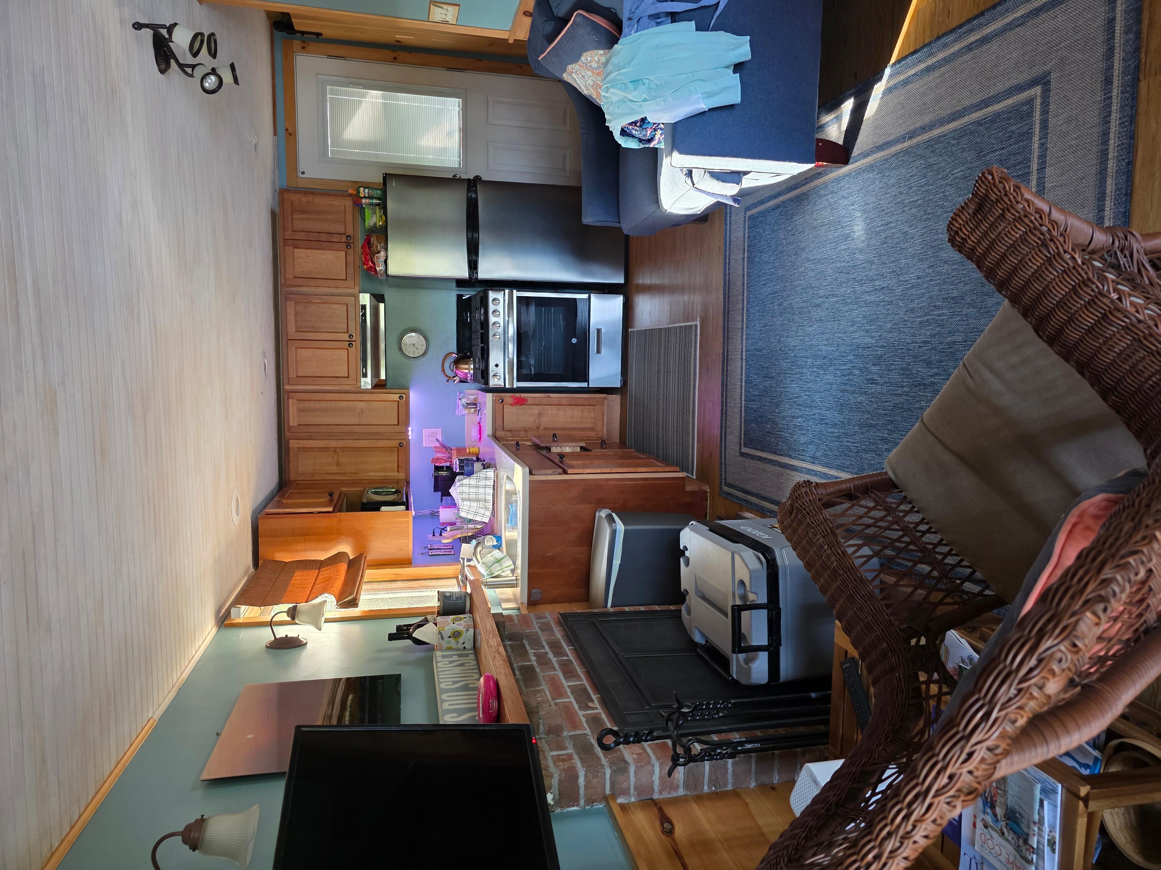 Looking from living room to kitchen. 