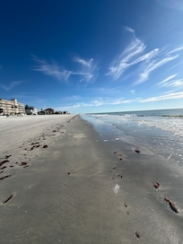 Beach view directly outside the unit