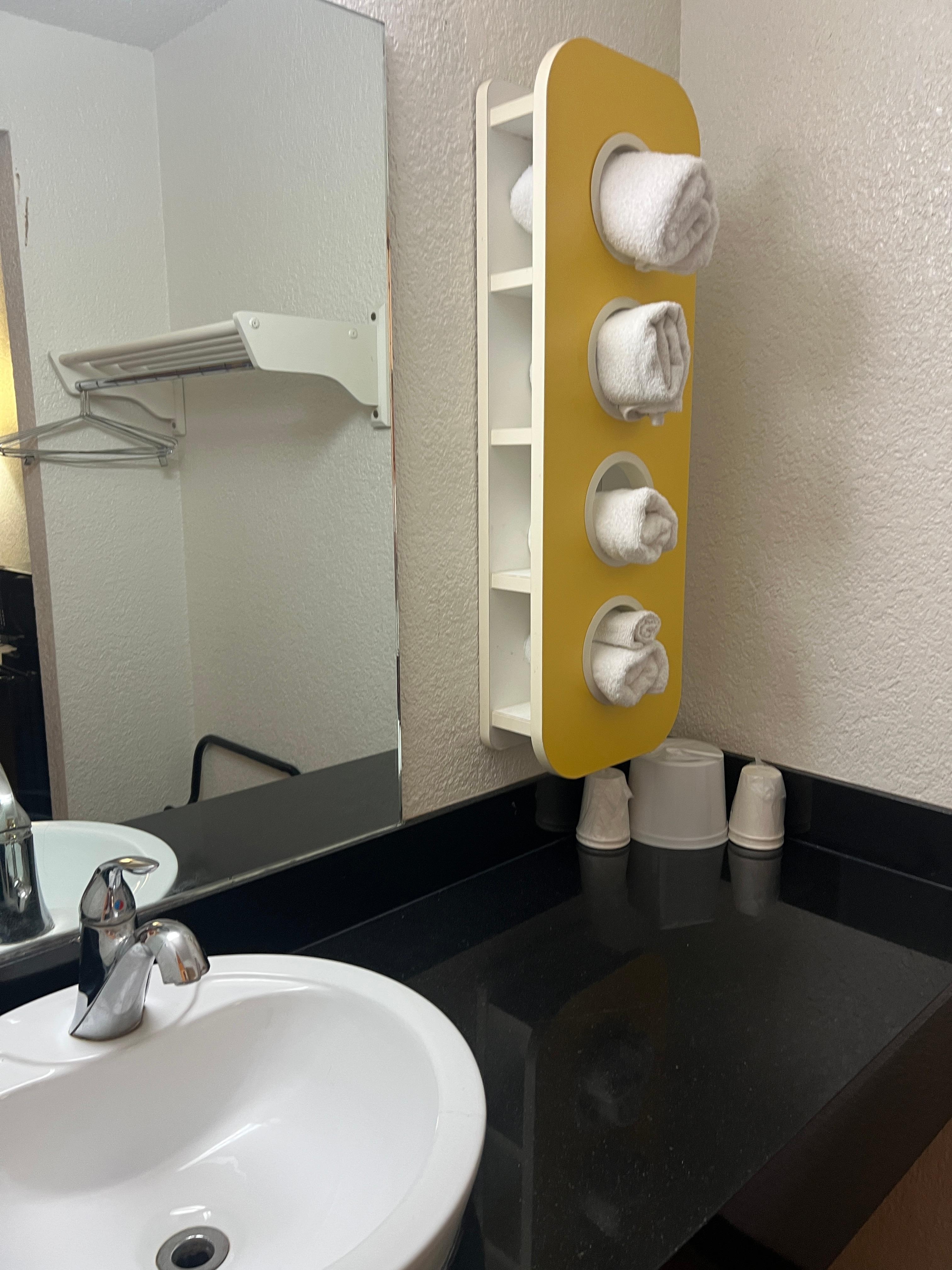 Towels as cheap as they come and only 2 tiny bars of soap for toiletries.