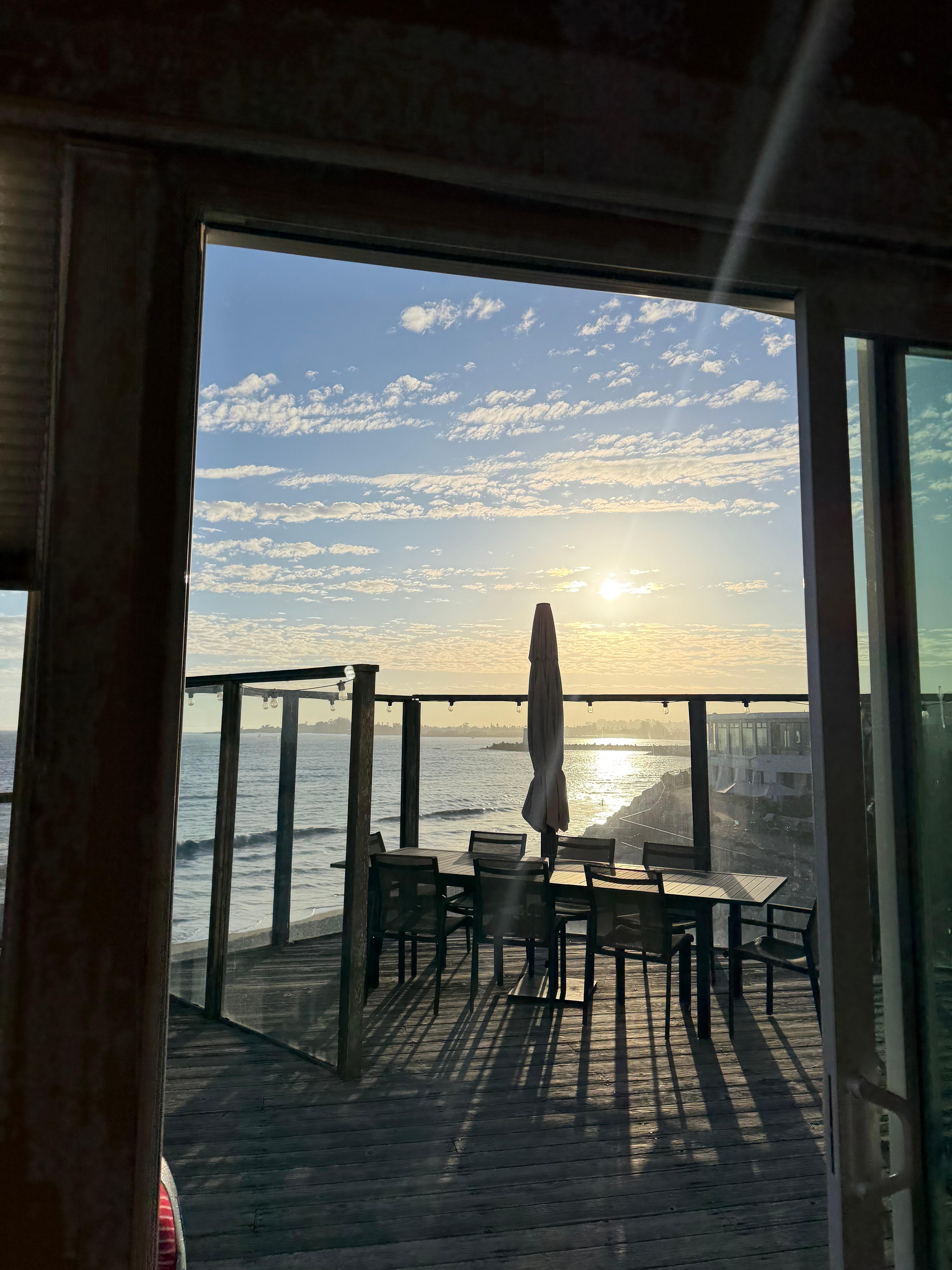 View from kitchen sliding dooe