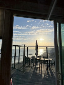 View from kitchen sliding dooe