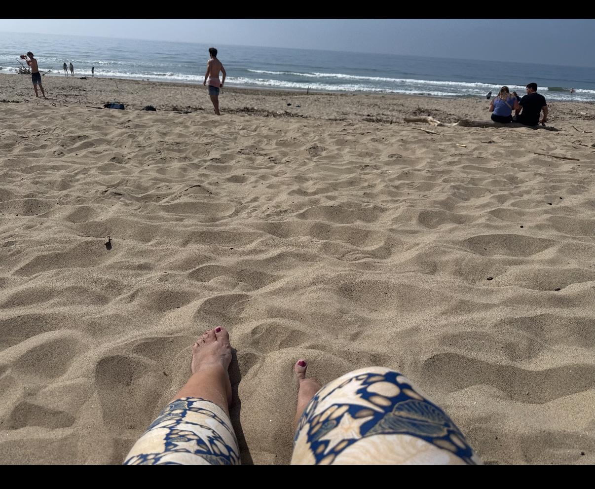 I set the chair up right at the top of the berm 