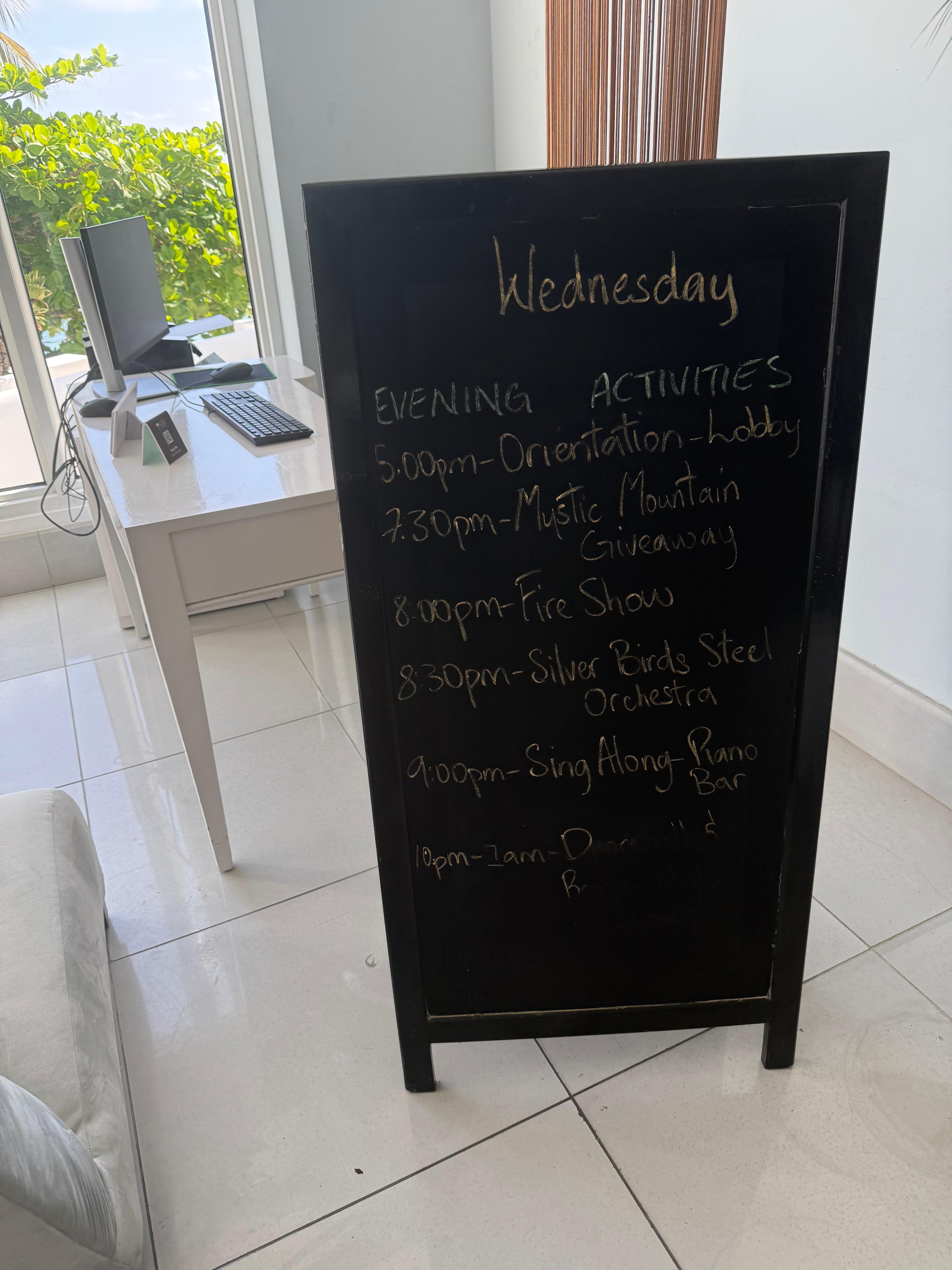 Listed daily activities