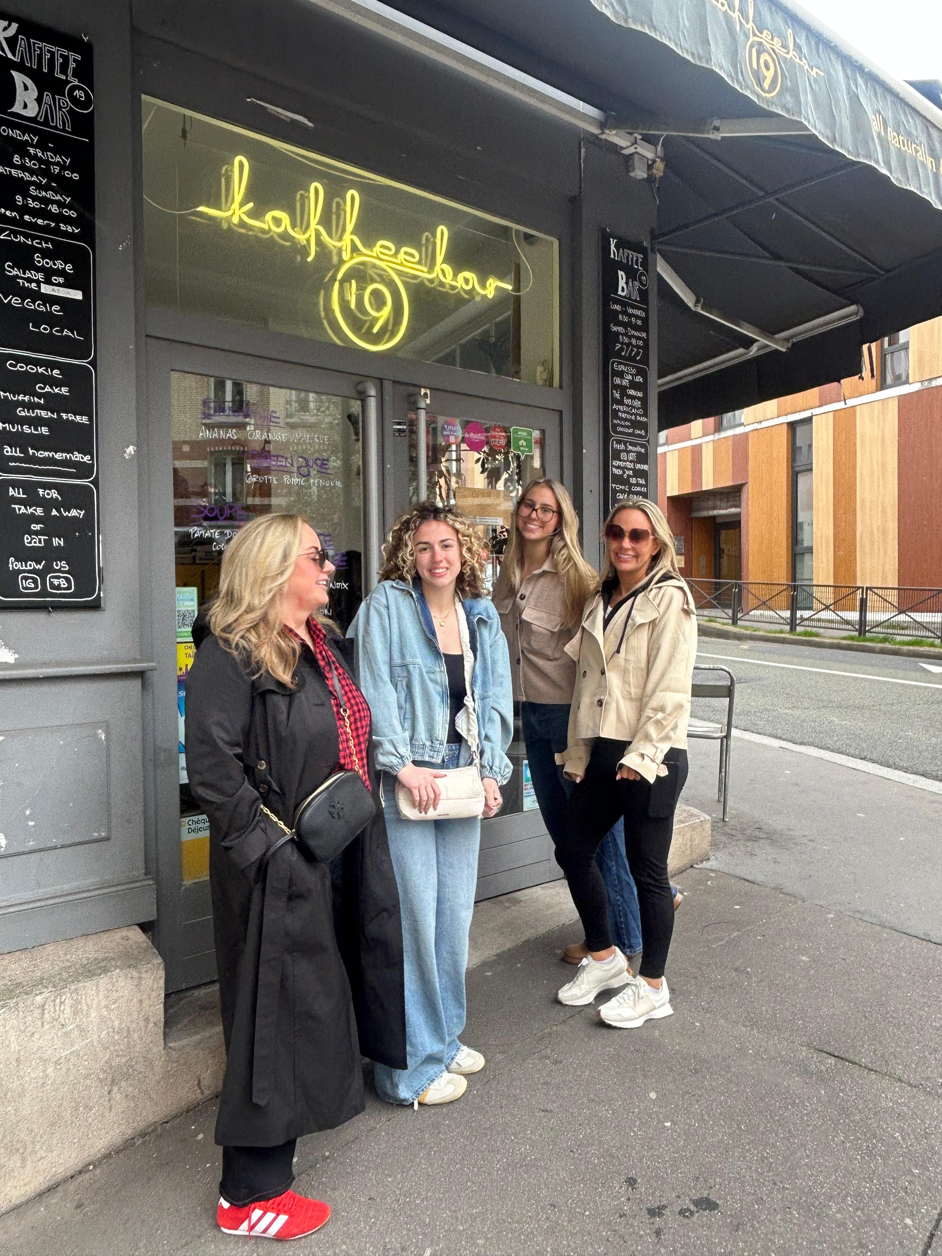 Little café up the street five minutes walk