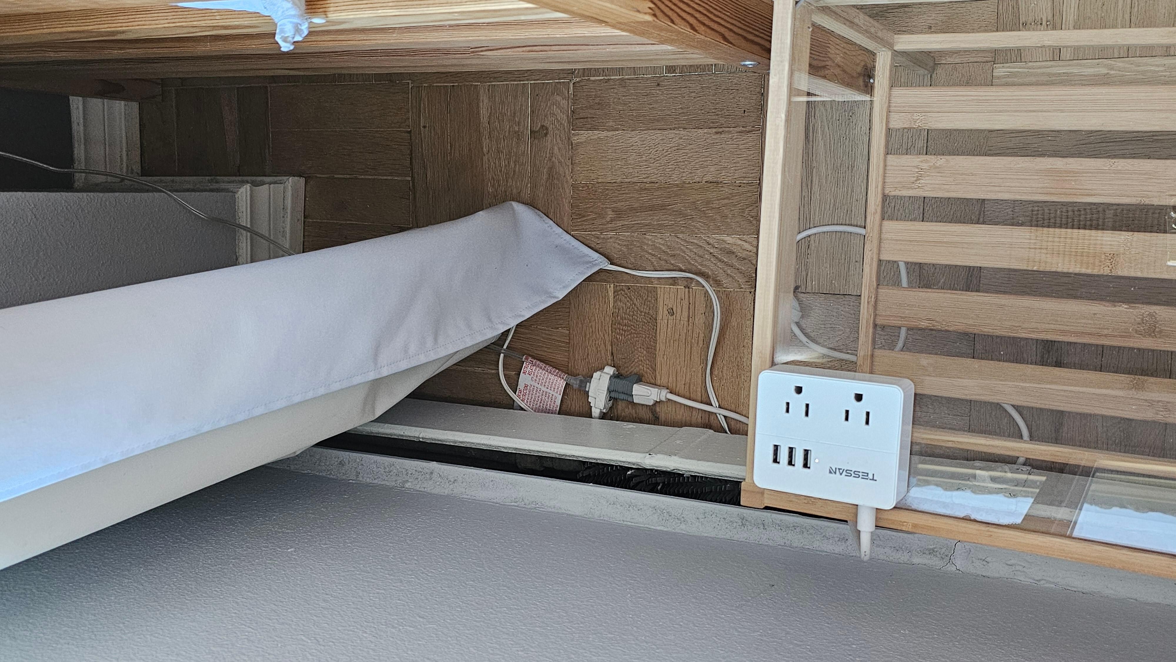 Pipes & wiring exposed 