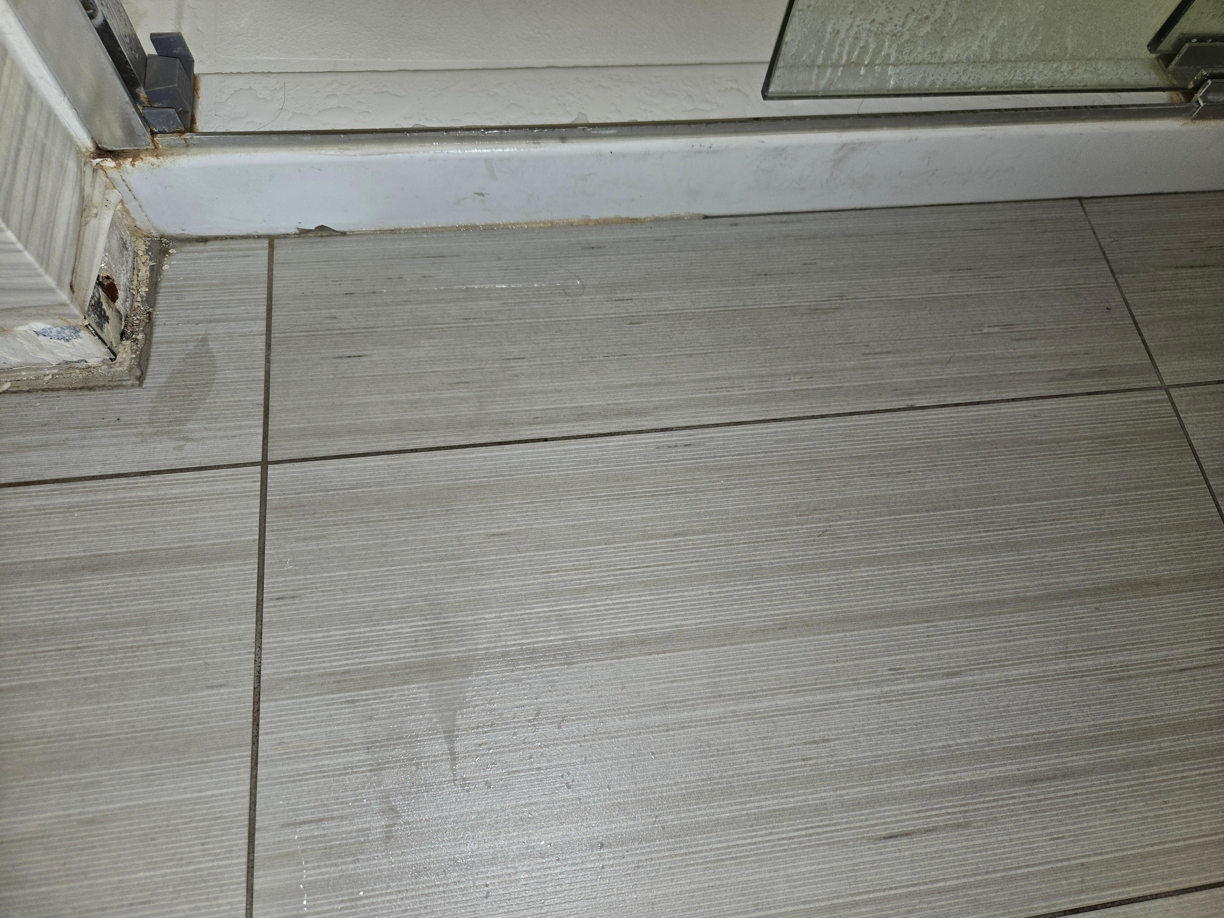 Dirty shower base